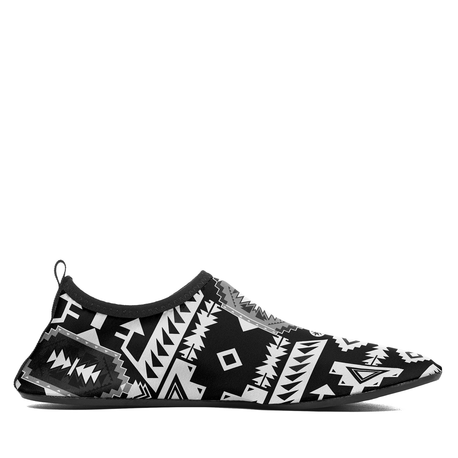 Kids Chiefs Mountain Black and White Sockamoccs Slip On Shoes