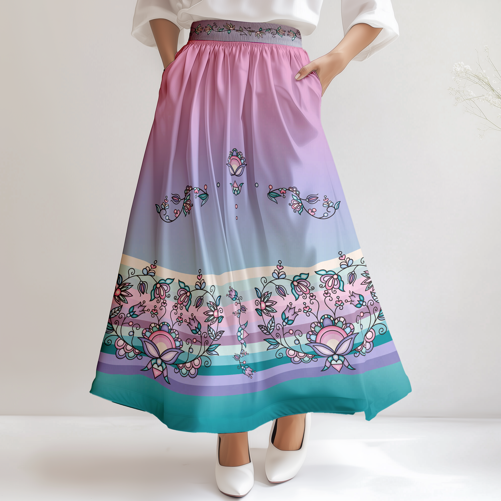 Silver Frostflower Skirt