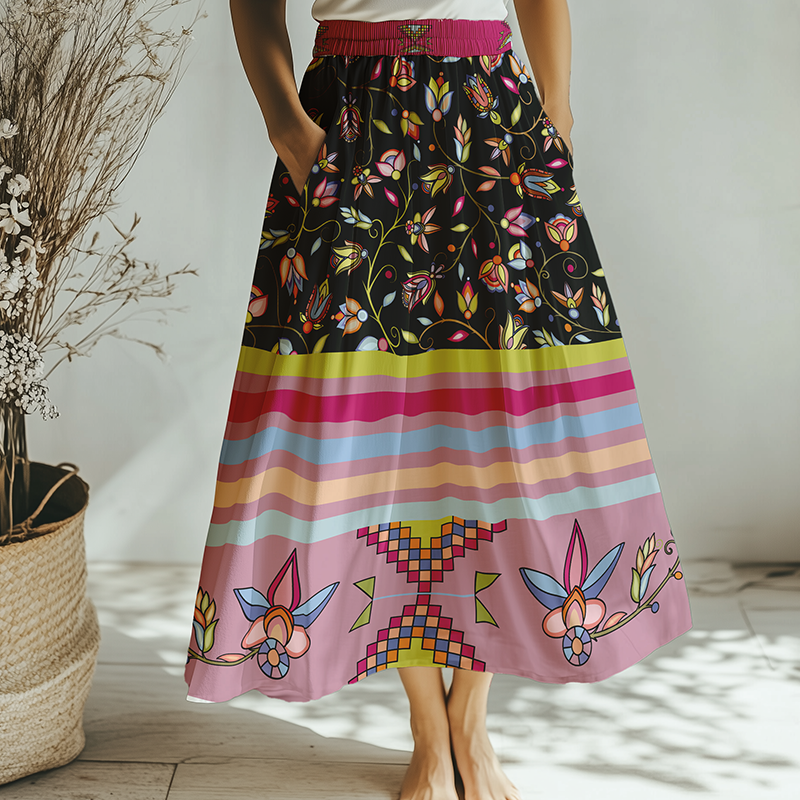 River of Petals Dark Skirt