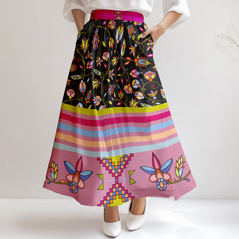 River of Petals Dark Skirt