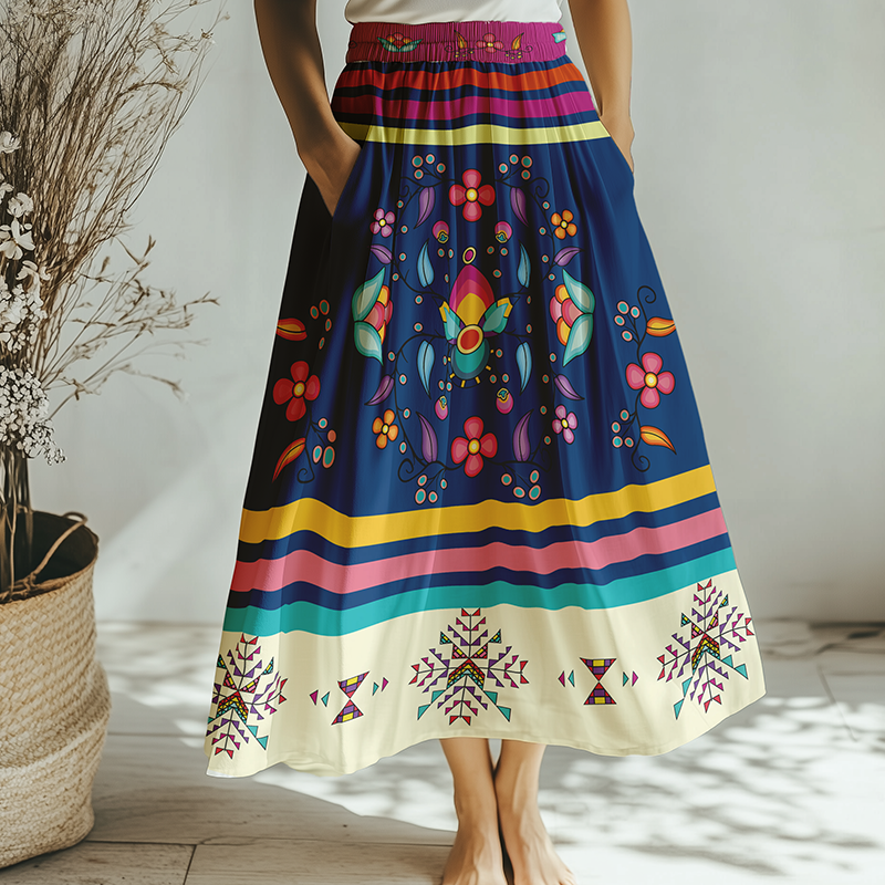 Starwoven Garden Blue Skirt