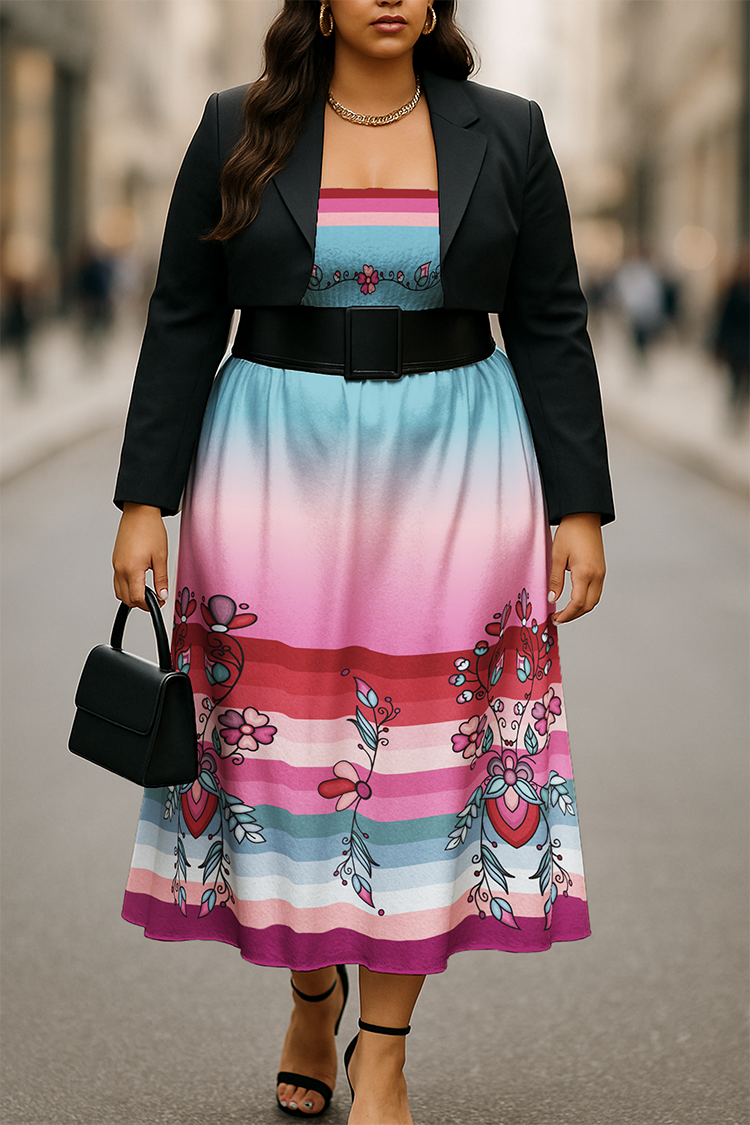 Aurora Blooms Smock Top Dress