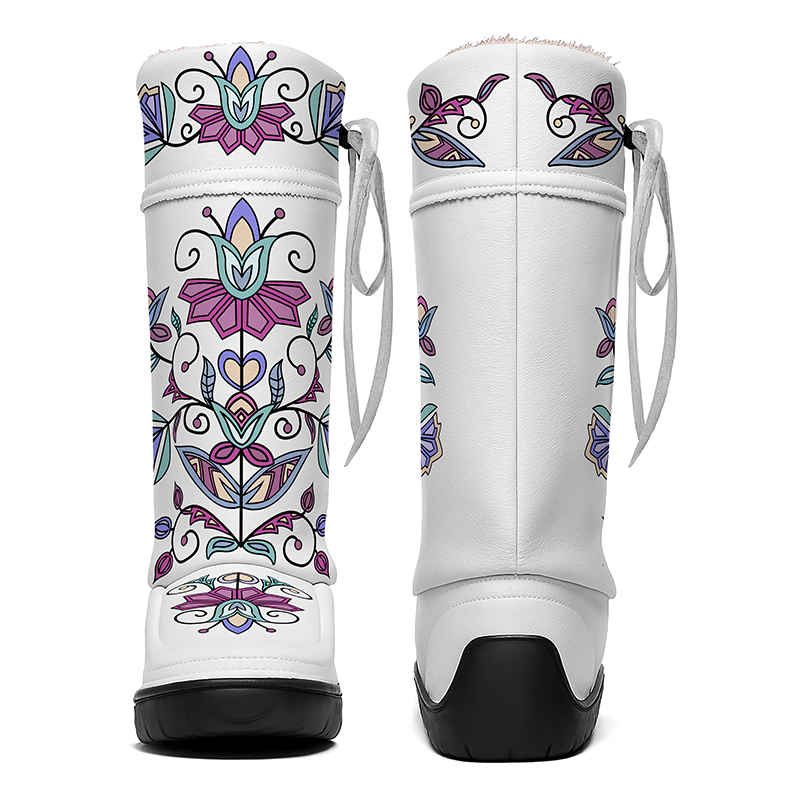 Moonlit Frost Real Leather MocLux Tall