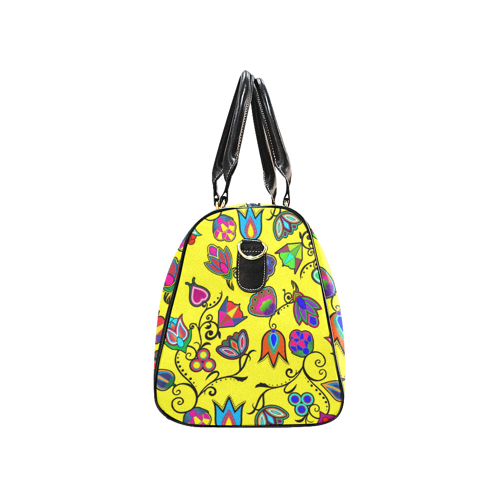 Indigenous Paisley - Yellow New Waterproof Travel Bag/Large (Model 1639)