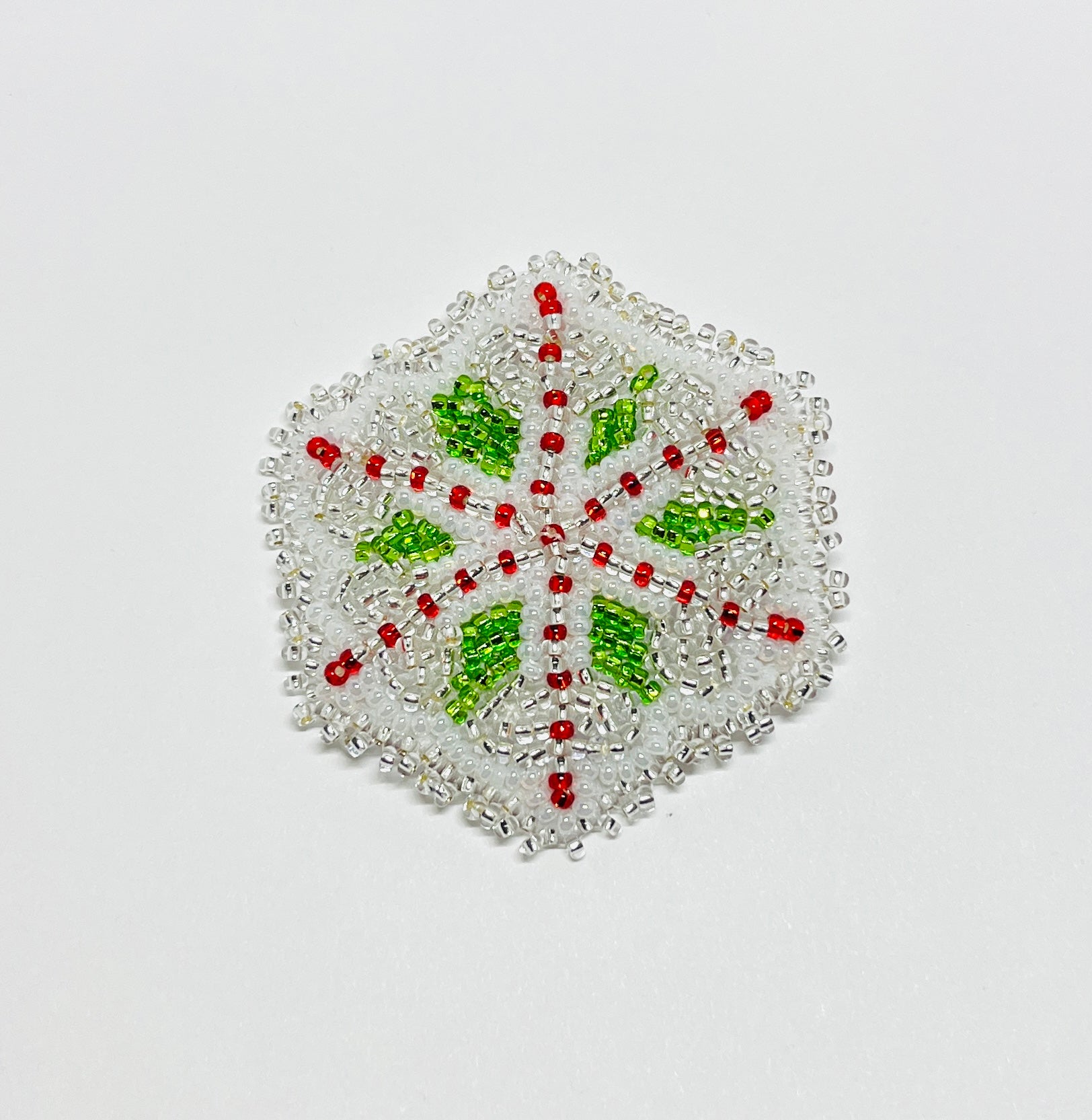 Brandon Swain Novlesky Shimmer White Snowflake Pin