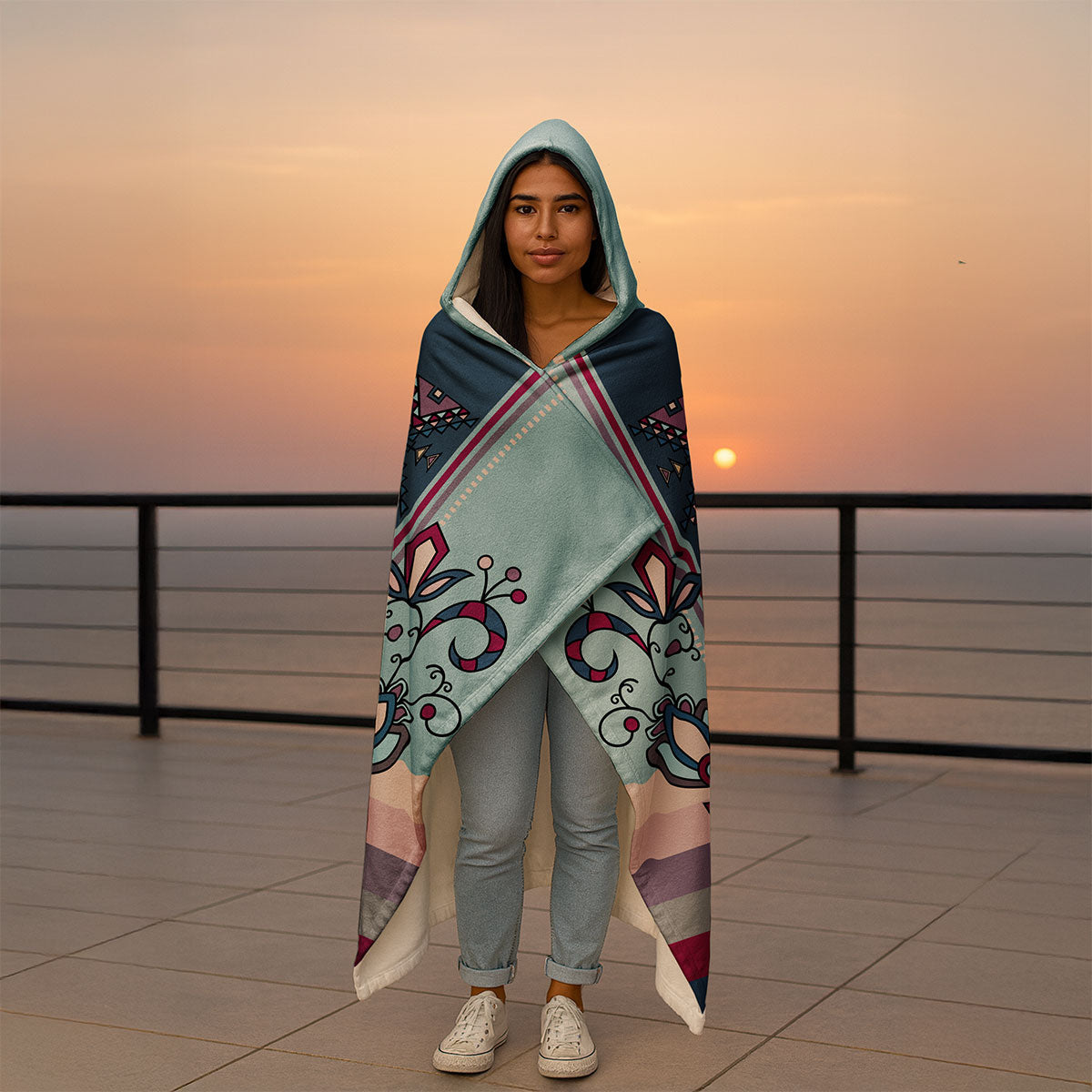 Northern Ember Hooded Blanket