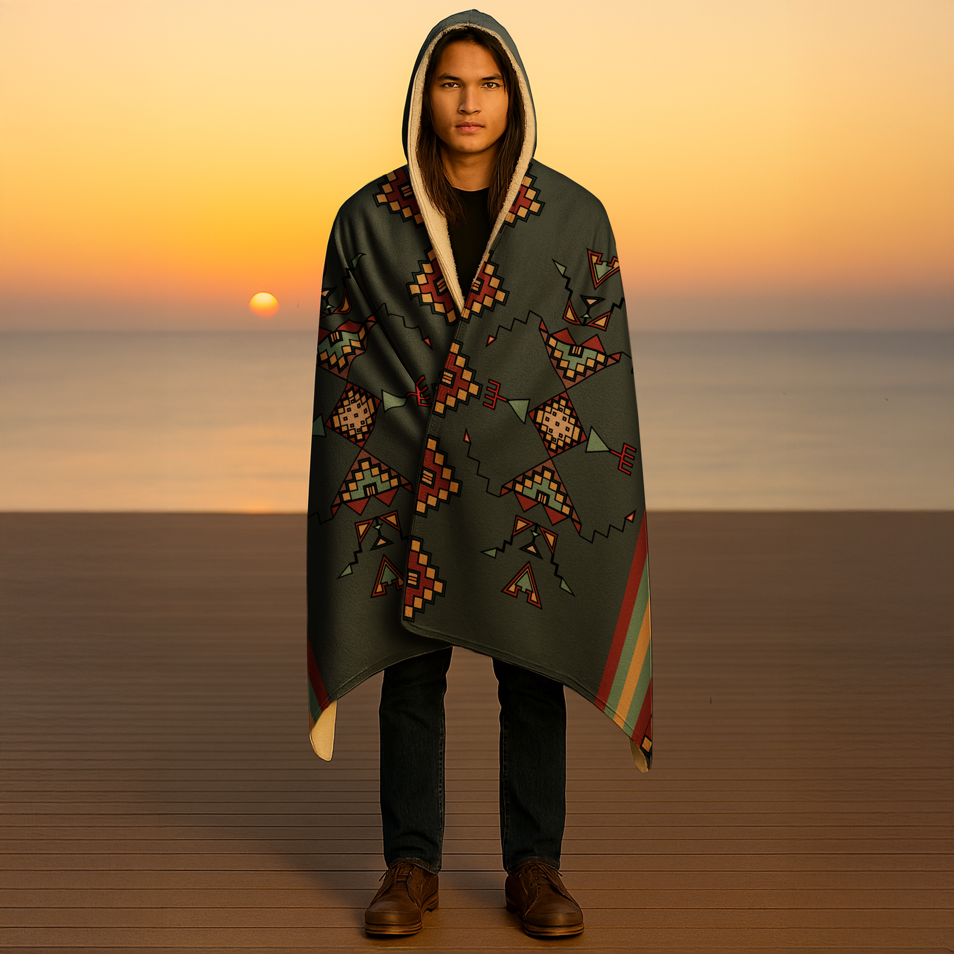 Earth Stepper Hooded Blanket