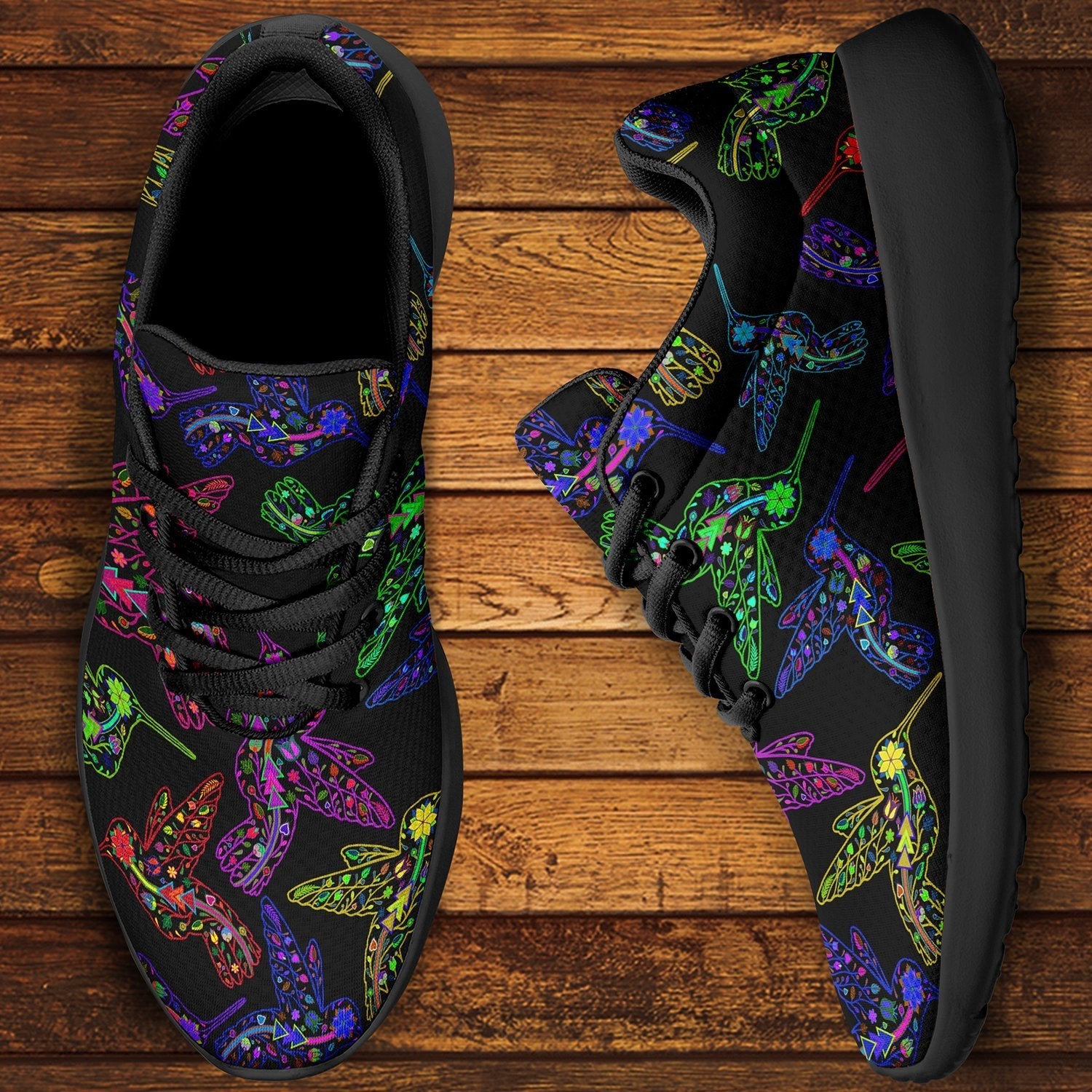 Floral Hummingbird Ikkaayi Sport Sneakers ikkaayi Herman