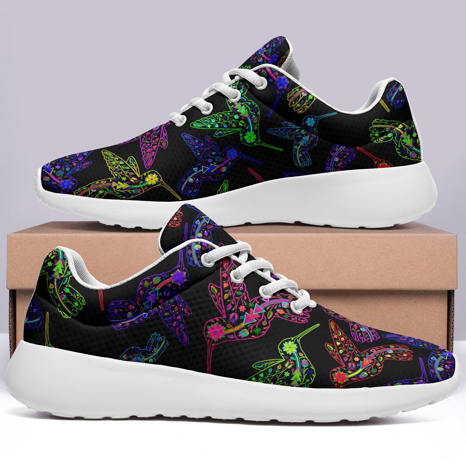 Floral Hummingbird Ikkaayi Sport Sneakers ikkaayi Herman