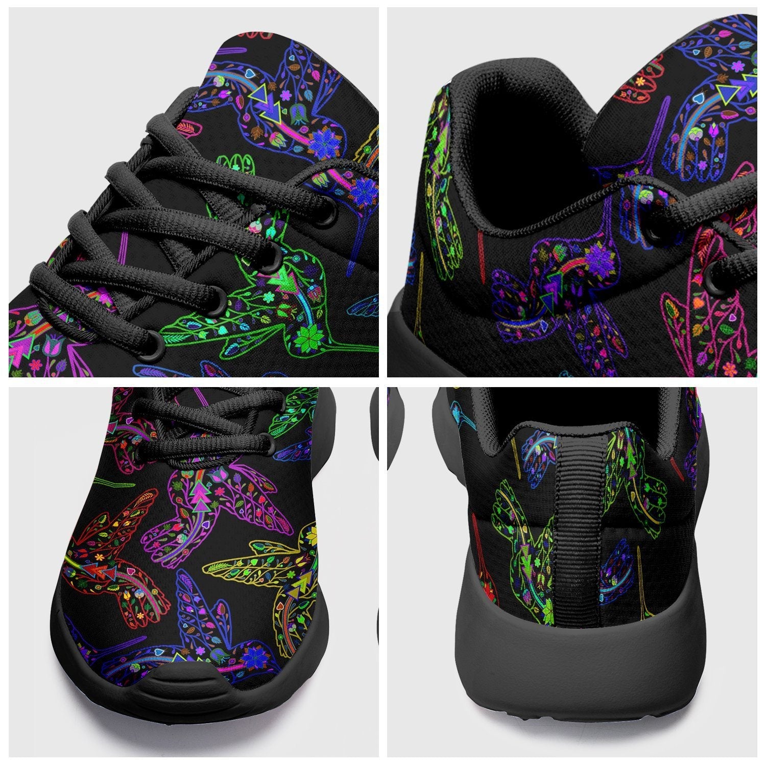 Floral Hummingbird Ikkaayi Sport Sneakers ikkaayi Herman
