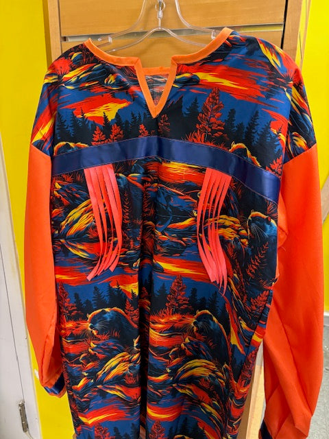 Handmade Ribbon Shirt Orange & Blue Bundle of Beaver