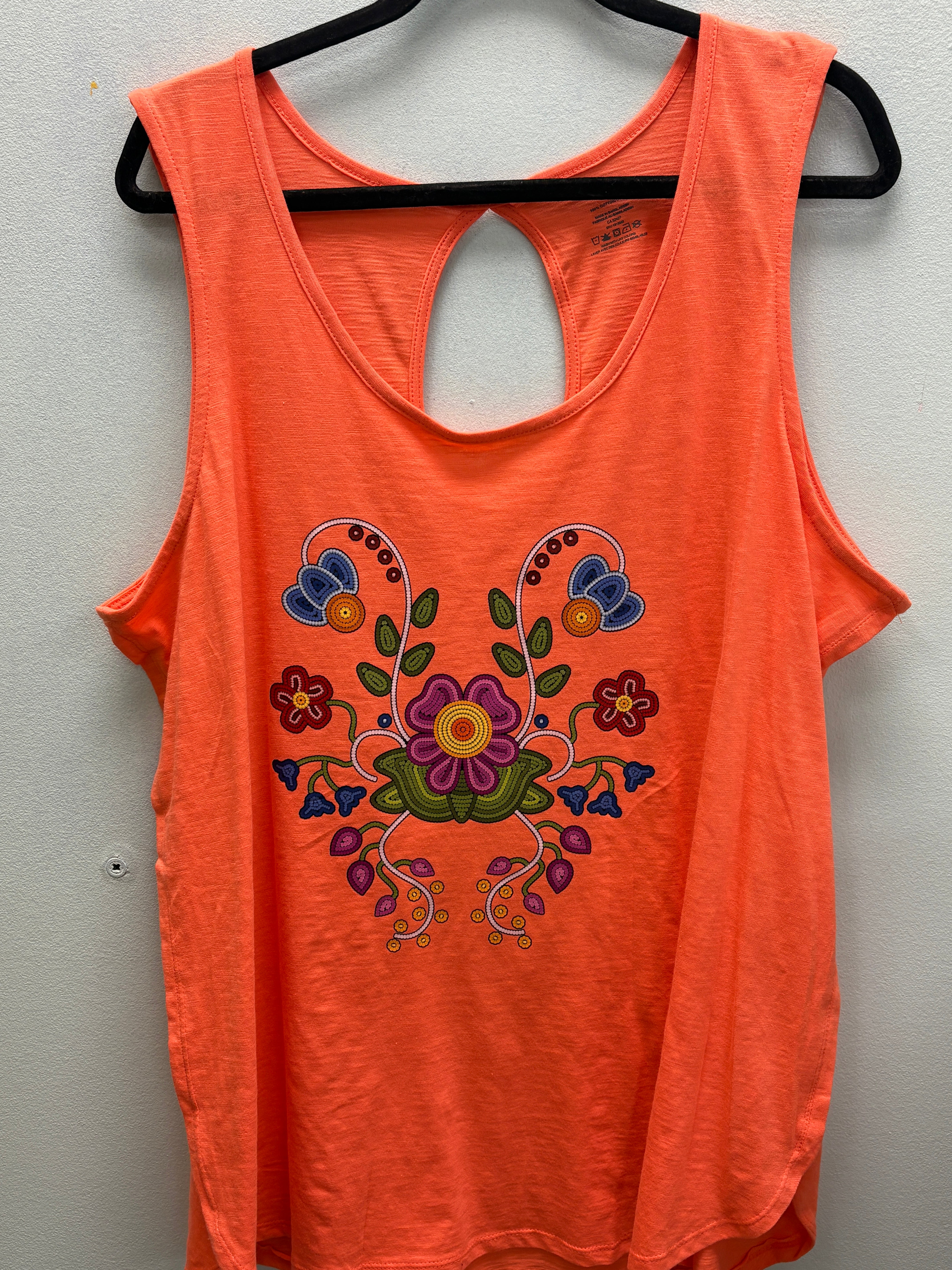 Beaded Life Peach Tank Top