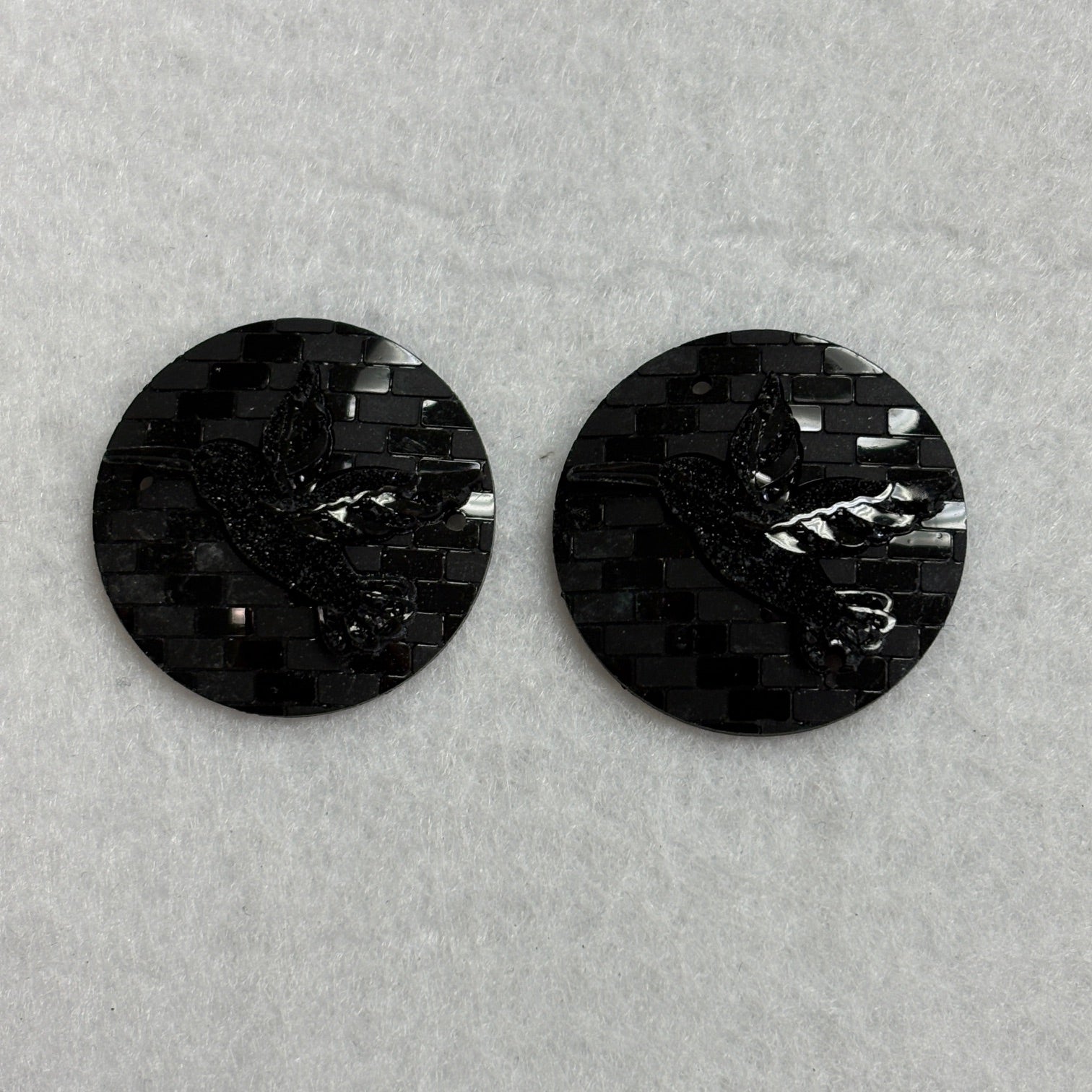 Hummingbird Cabochons Set of 2