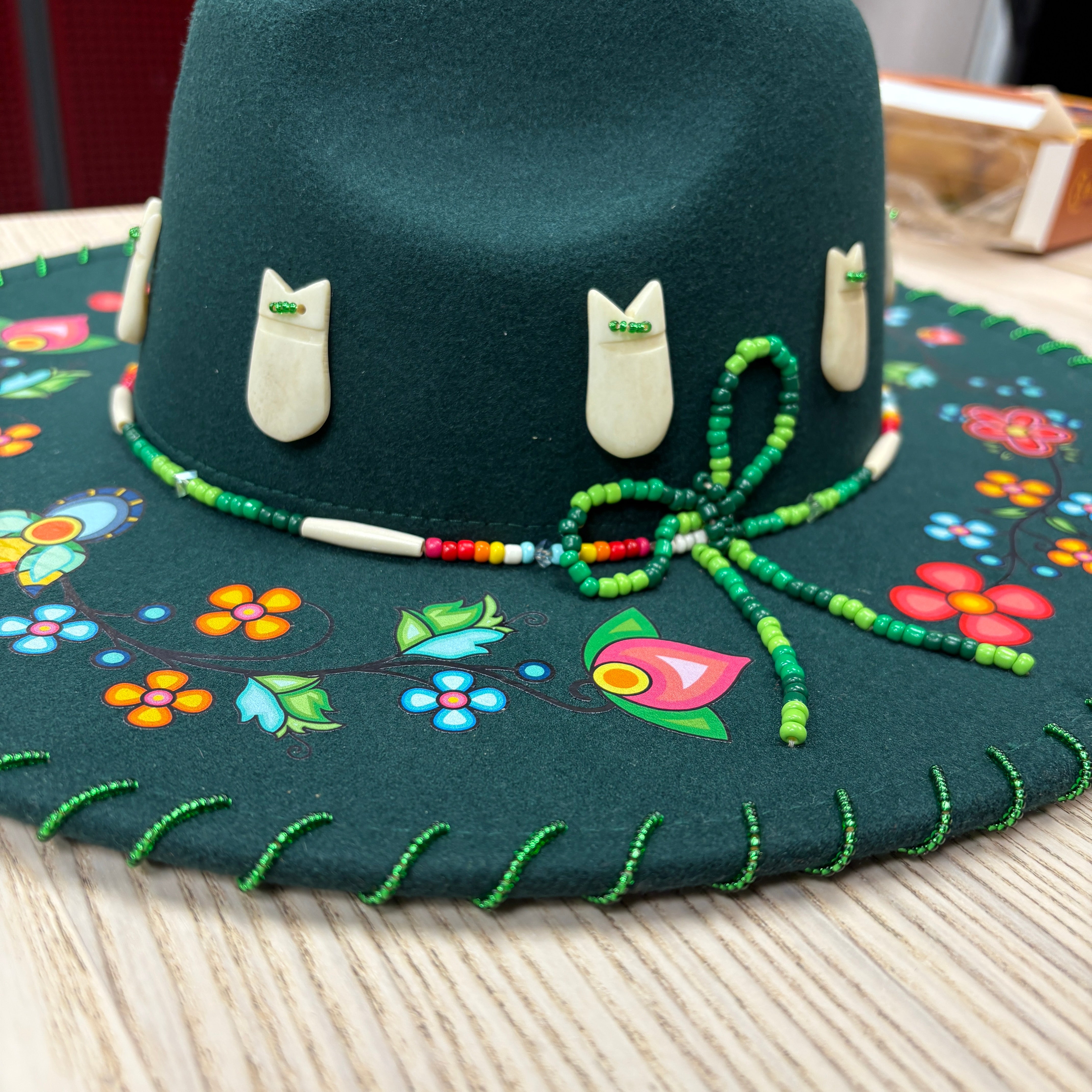 Spiritwalker Sky Forest Beaded Fedora Hat