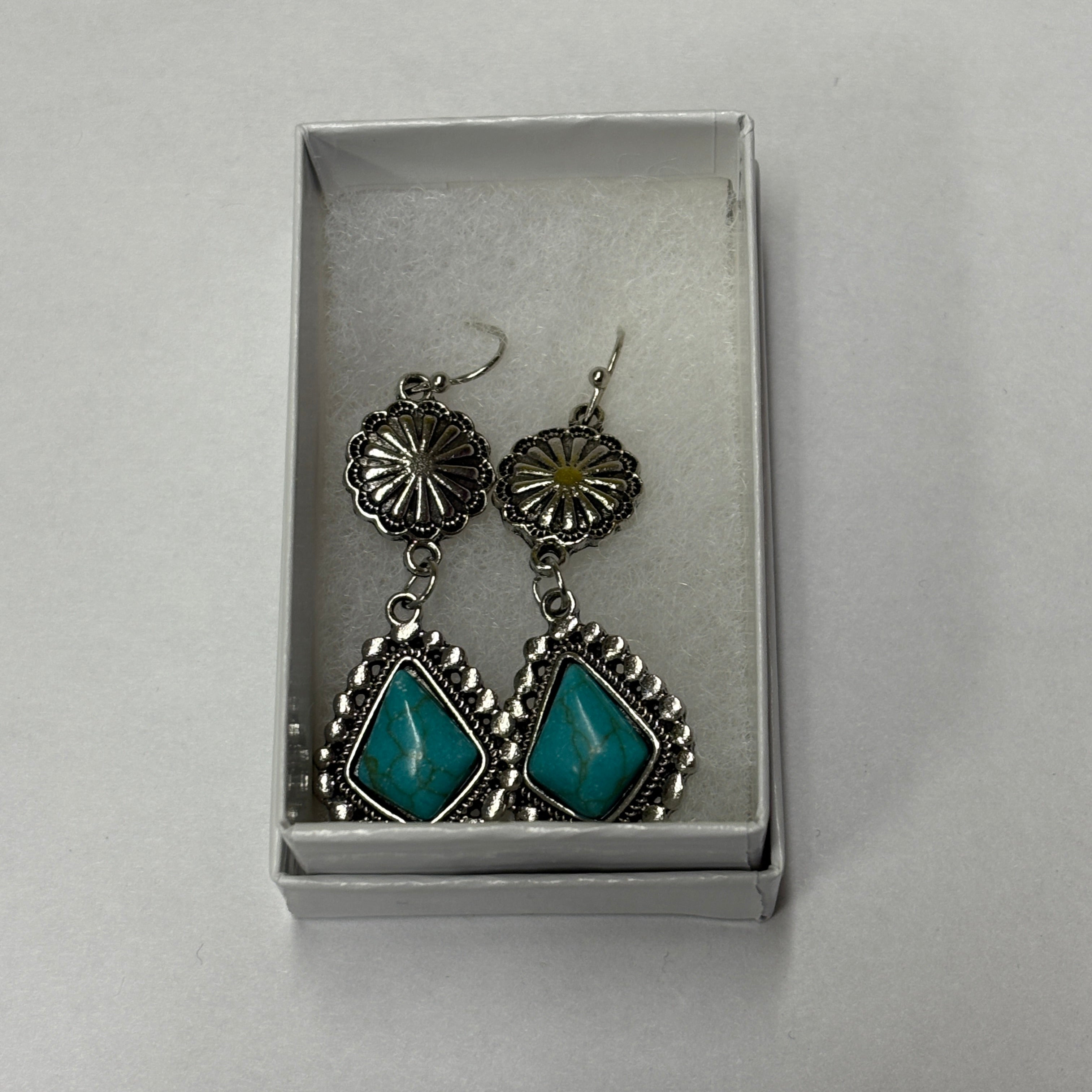 Turquiose Stainless Steel Earrings