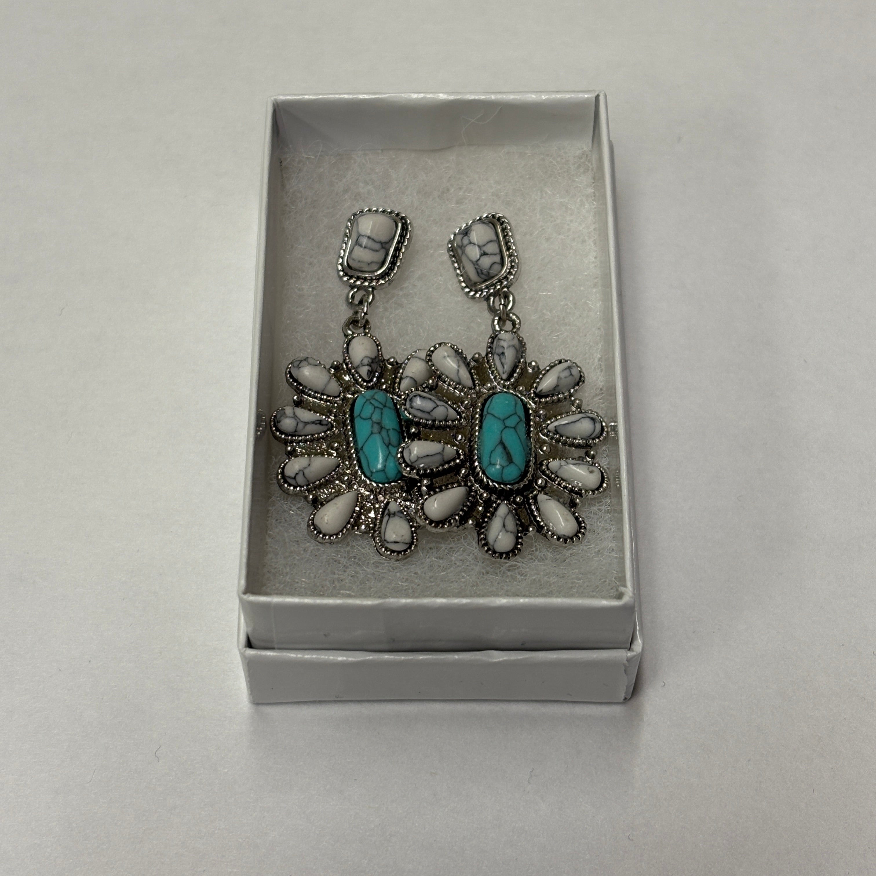 Turquiose Stainless Steel Earrings