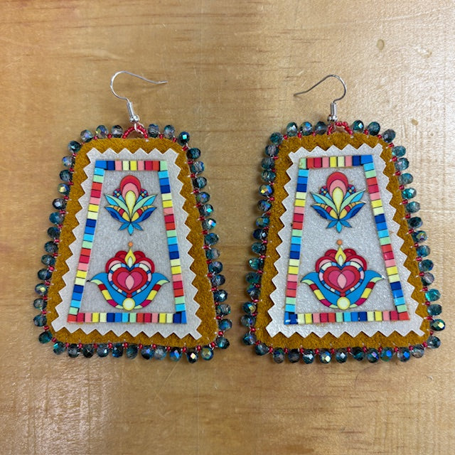 Handmade Hide Beaded Earrings
