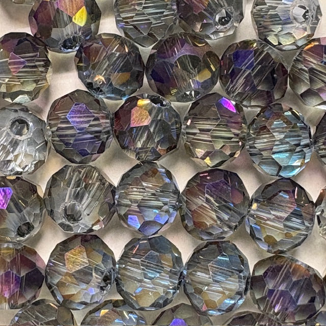 6mm Rondelle Glass Bead - Crystal Spring