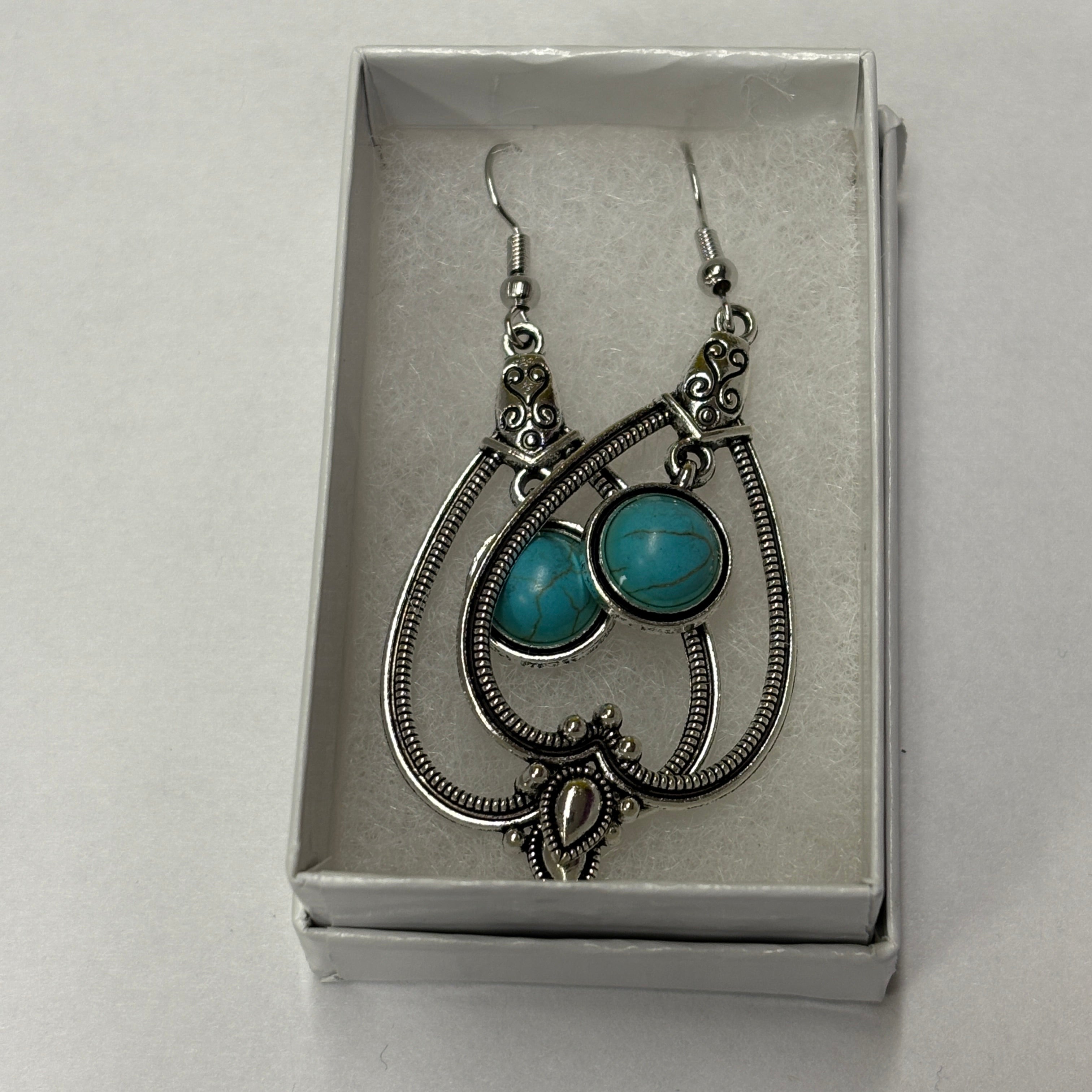 Turquiose Stainless Steel Earrings