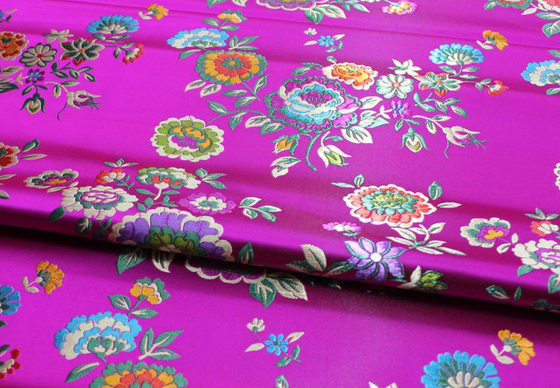 Petal Paradise Fuchsia Jacquard Fabric