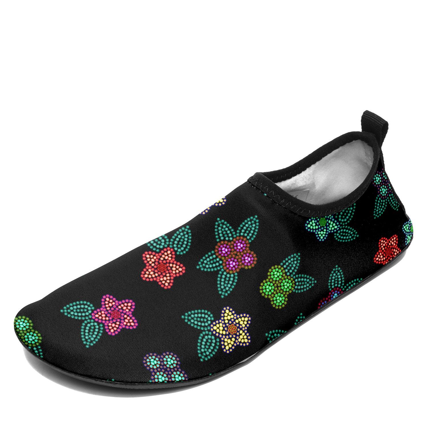 Berry Flowers Black Sockamoccs Kid's Slip On Shoes Herman