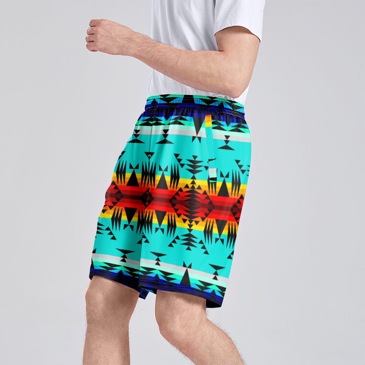 Between the Mountains Athletic Shorts with Pockets