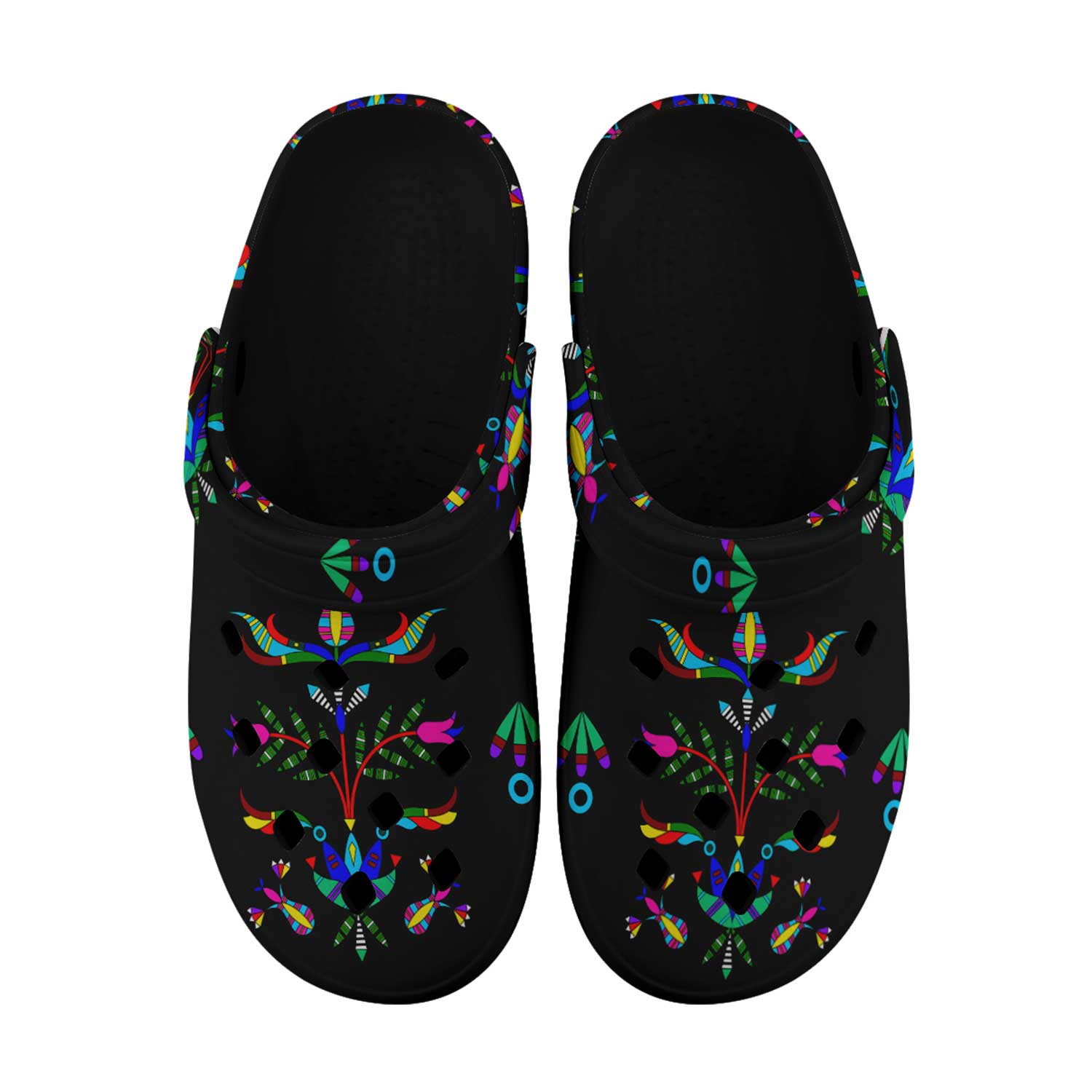 Dakota Damask Black Muddies Unisex Clog Shoes