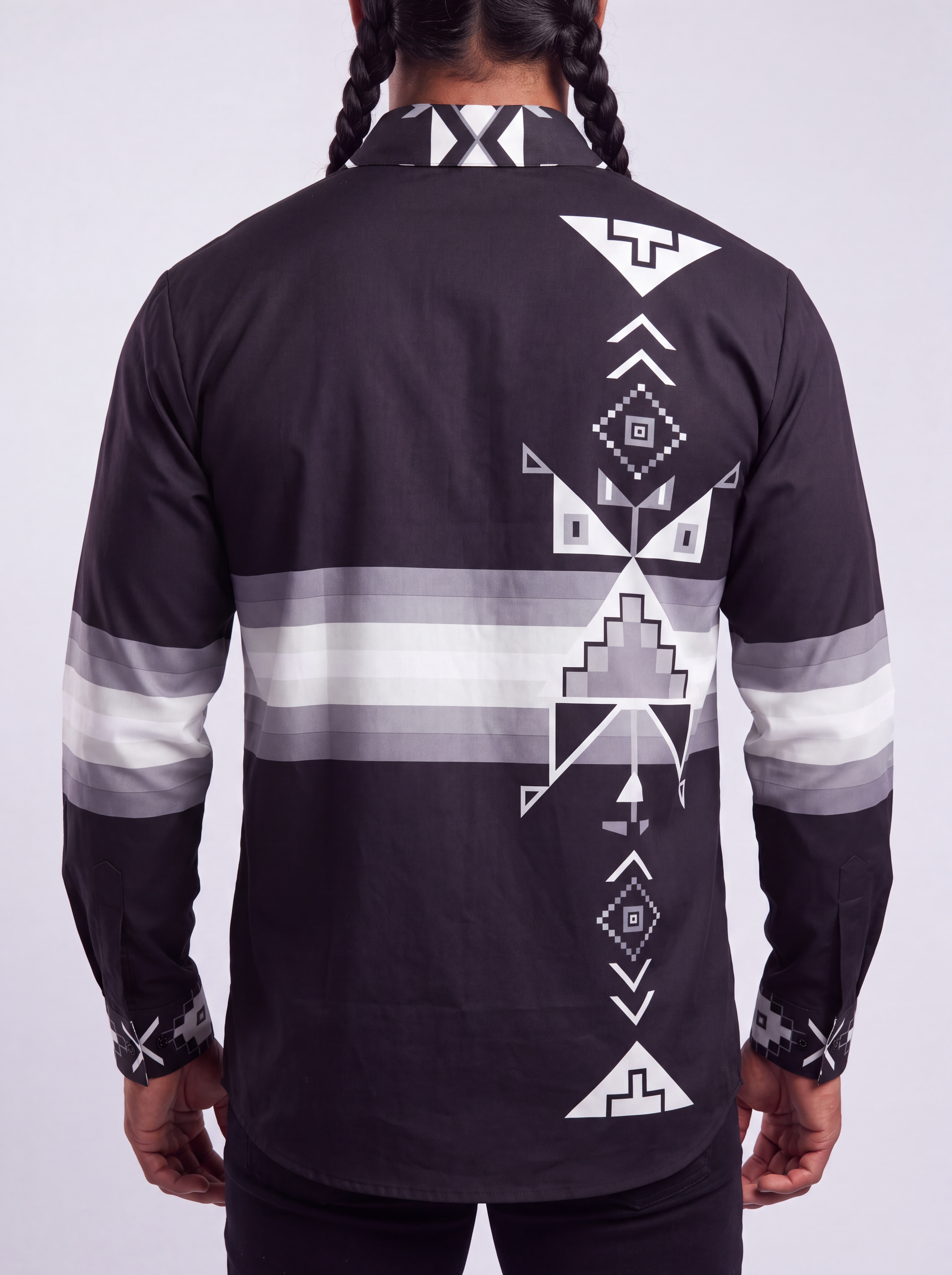 Standing Fast Long Sleeve Geometric Dress Shirt