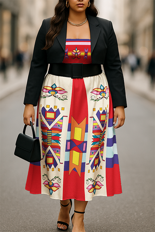 Echoes of the Lodge Red Smock Top Dress