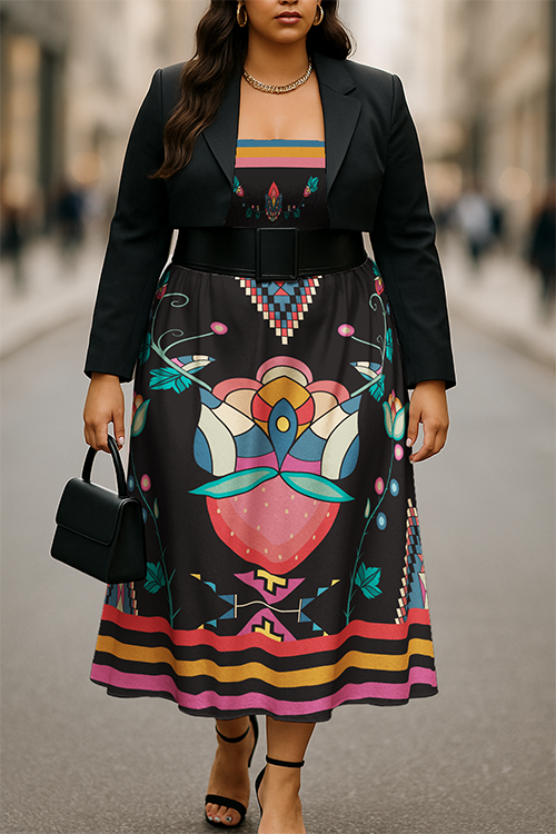 Heartberry Bloom Dark Smock Top Dress