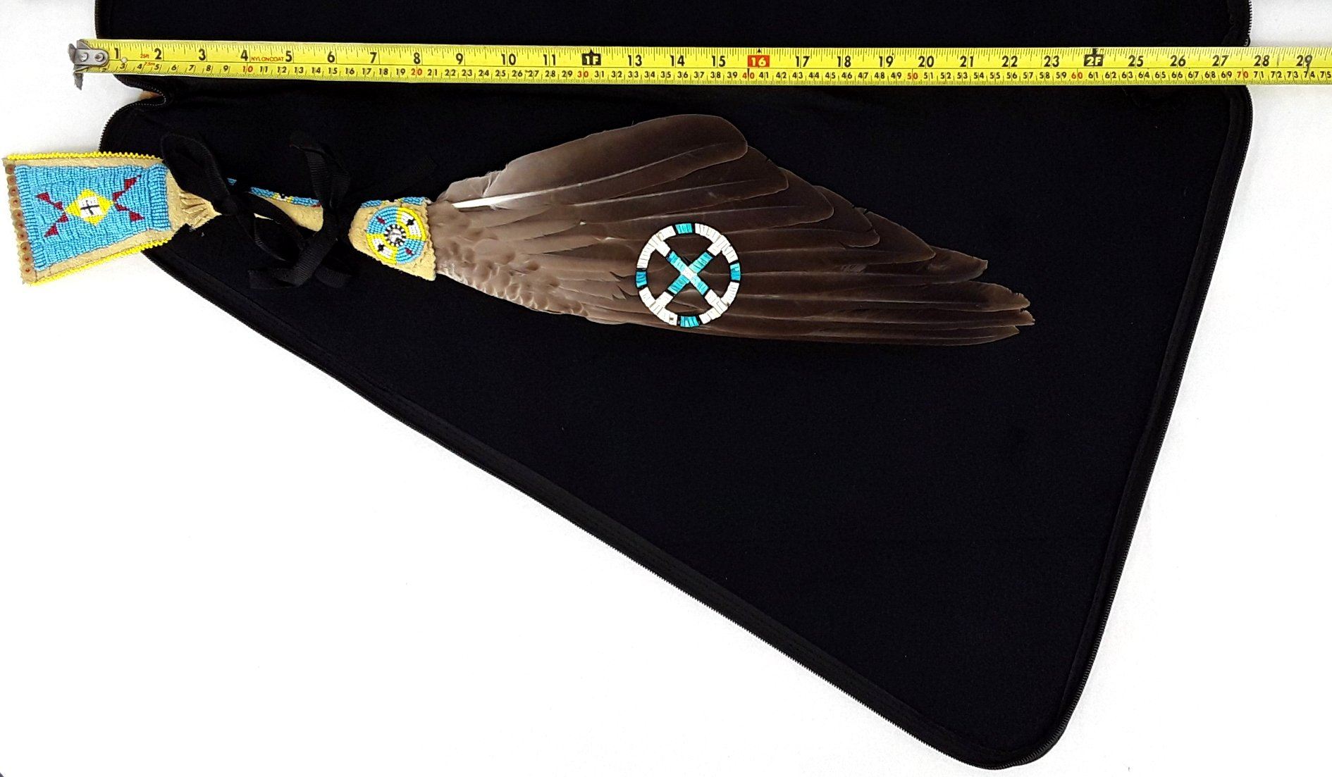 27 Inch Fan Case - Travois Tipi Blue