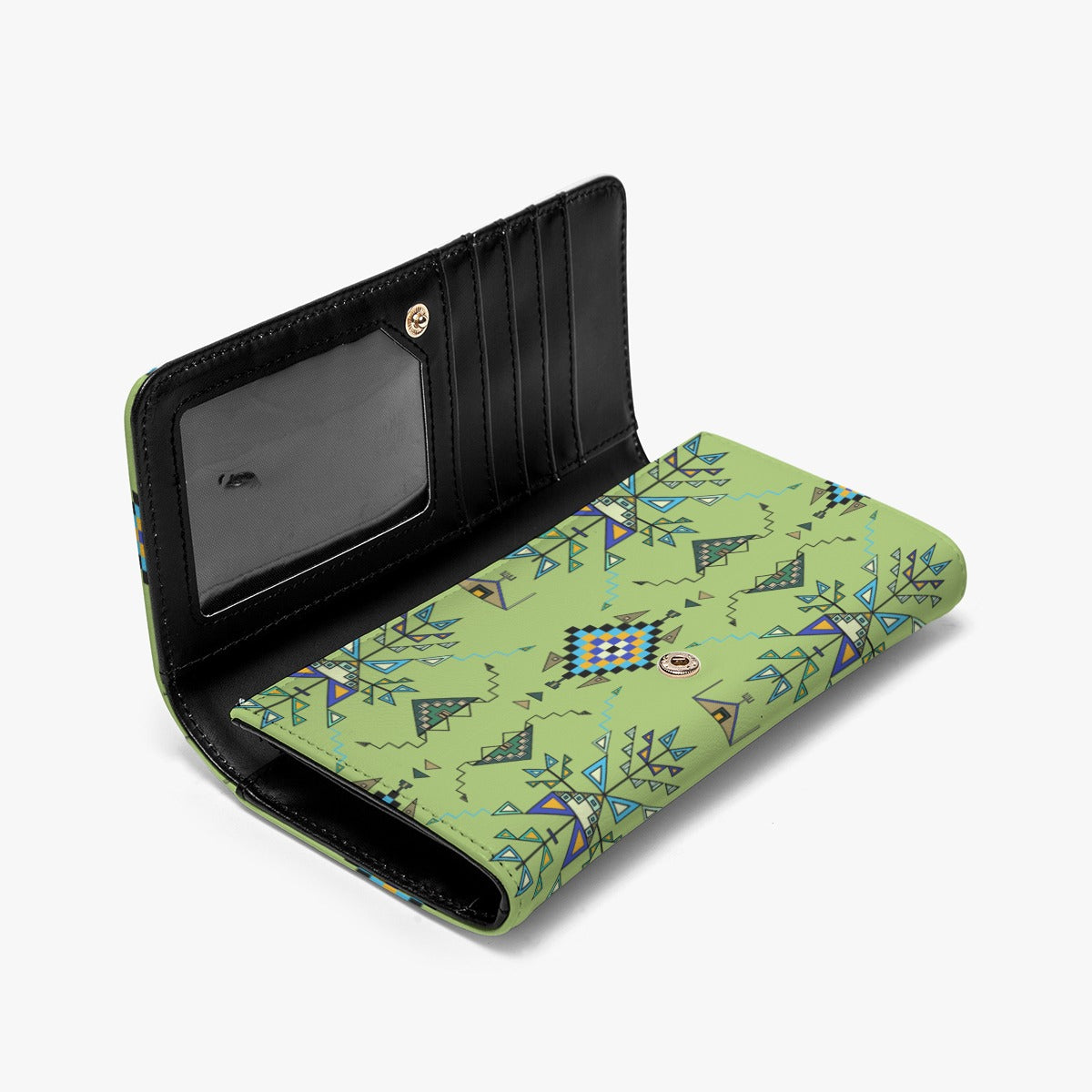 Bear Shield Green Foldable Wallet