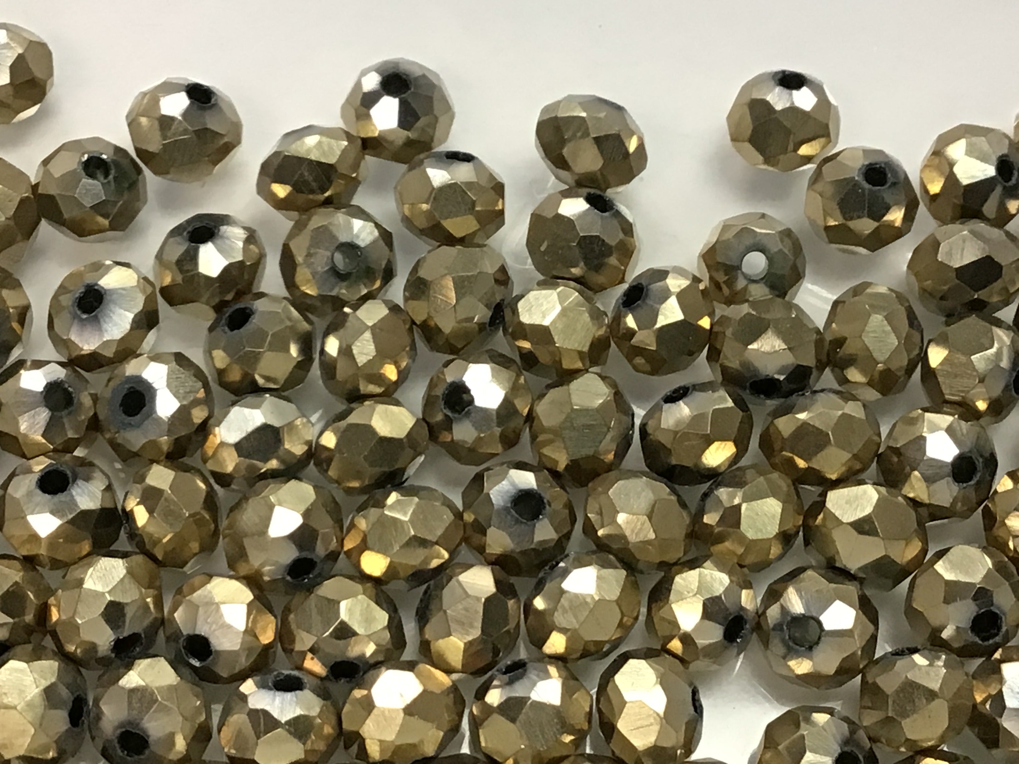 6mm Rondelle Glass Bead - Crystal Glass