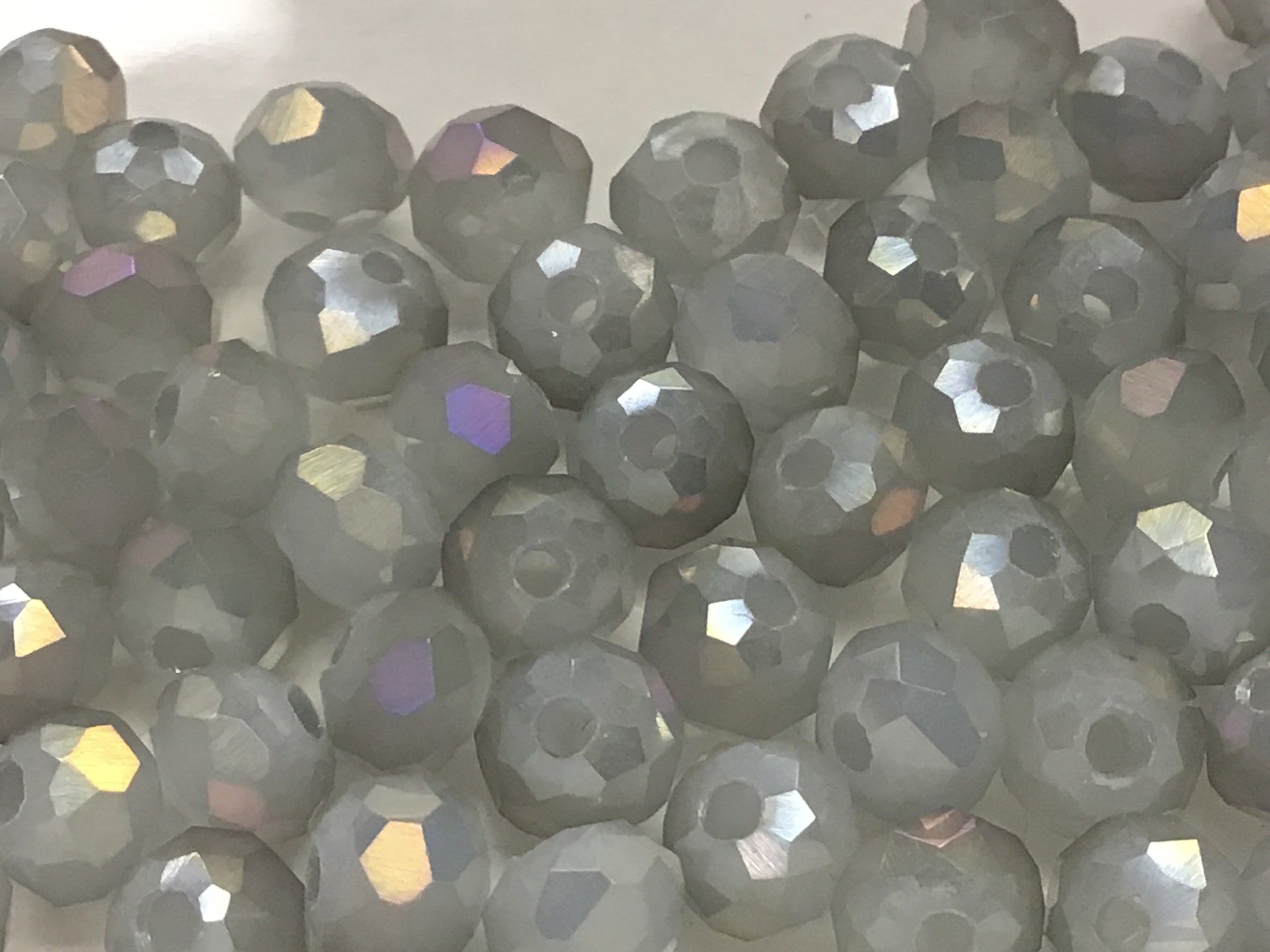 6mm Rondelle Glass Bead - Crystal Nectar