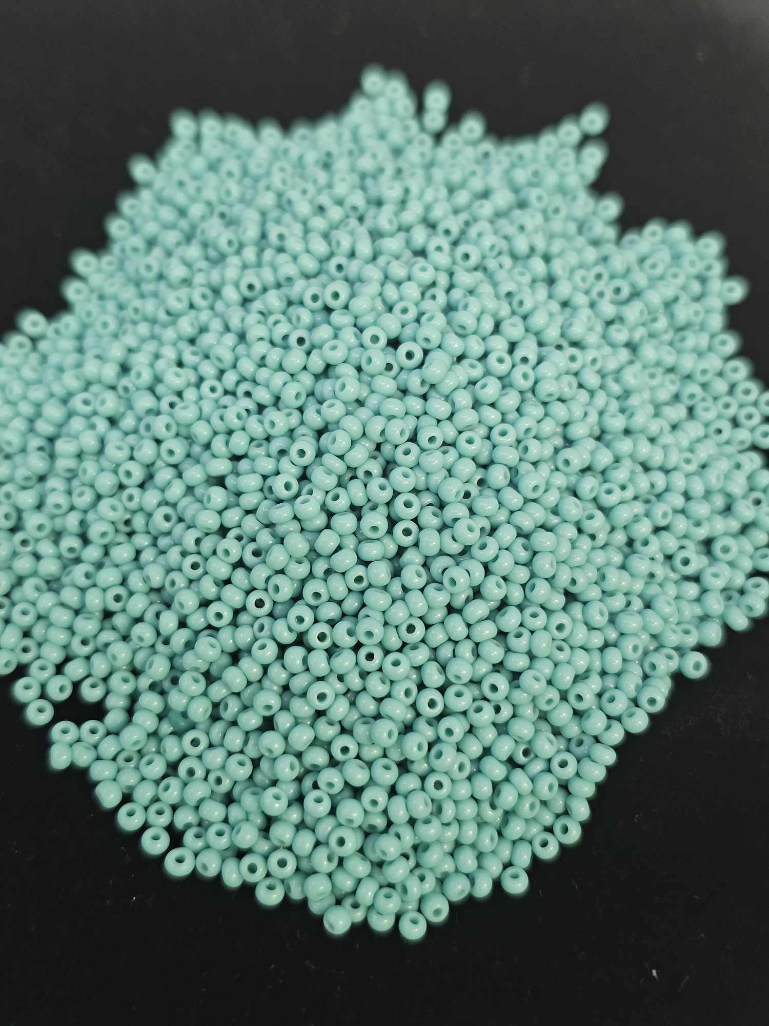 Czech Seed Beads 11/0 Opaque Green Turquoise