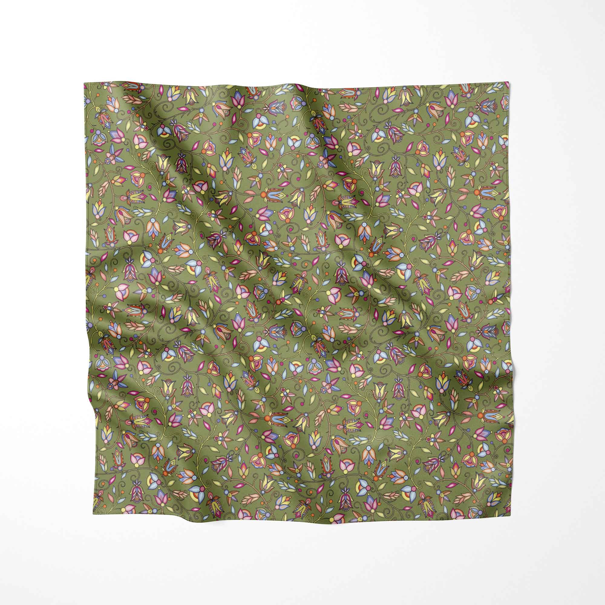 Buffalo Bloom Sage Cotton Fabric