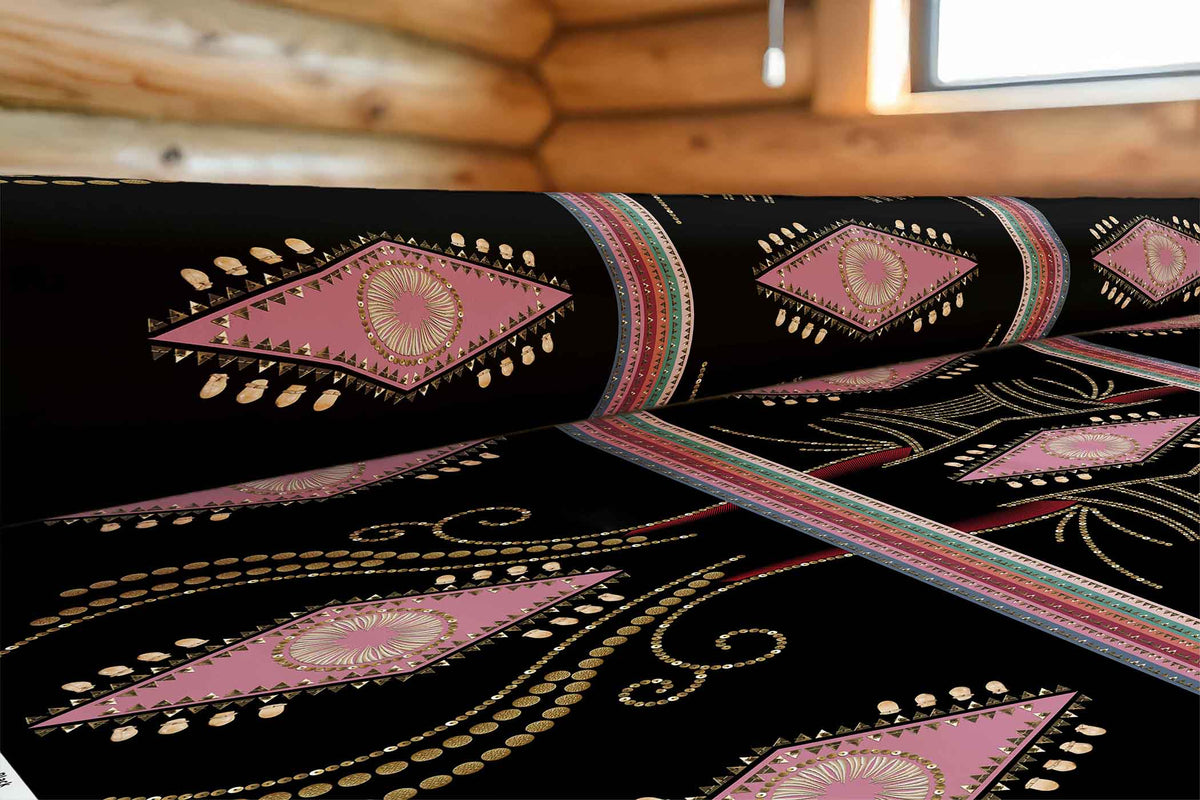 Dreams of Deco Black Cotton Poplin