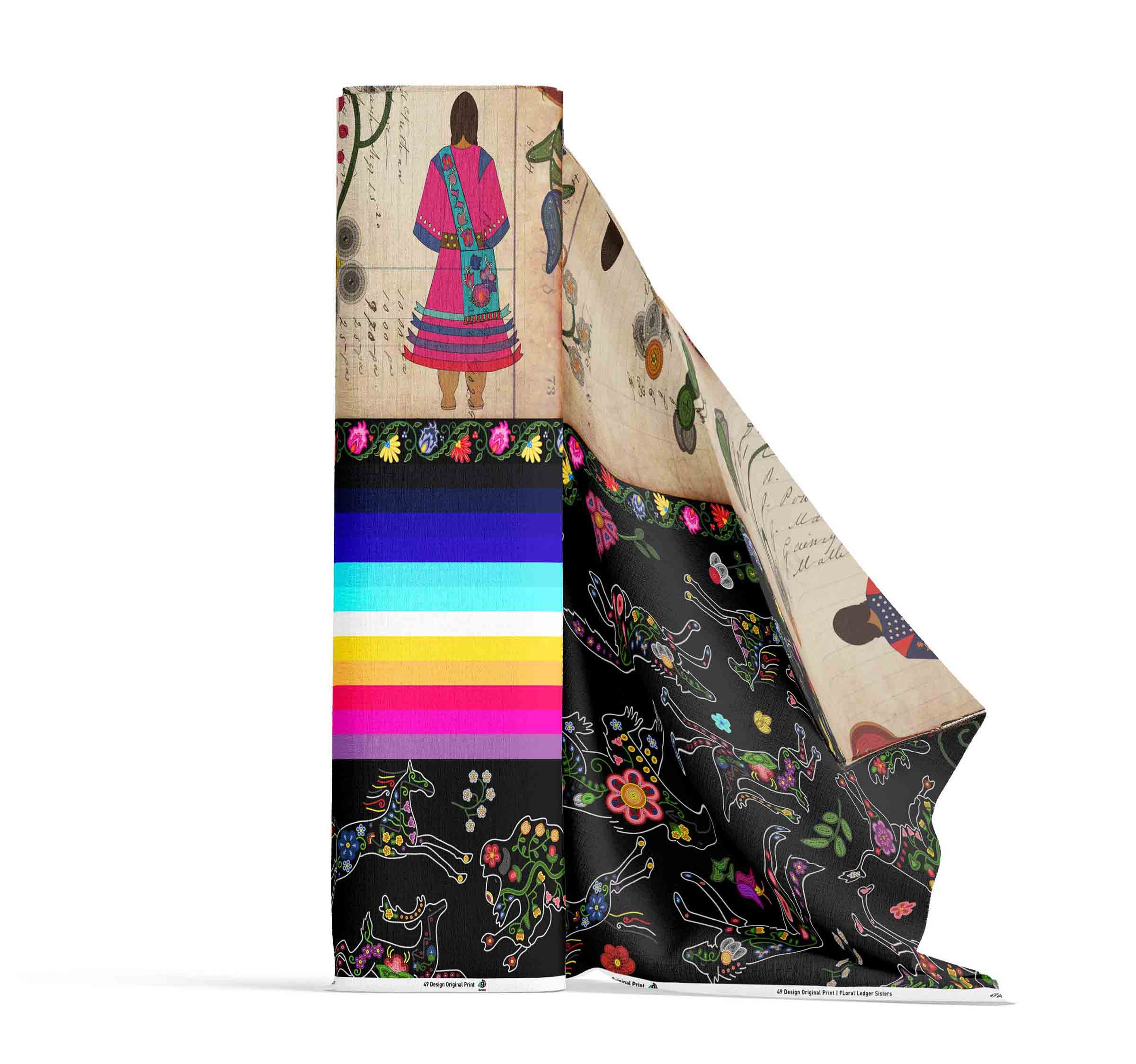 Floral Ledger Sisters Poly Cotton