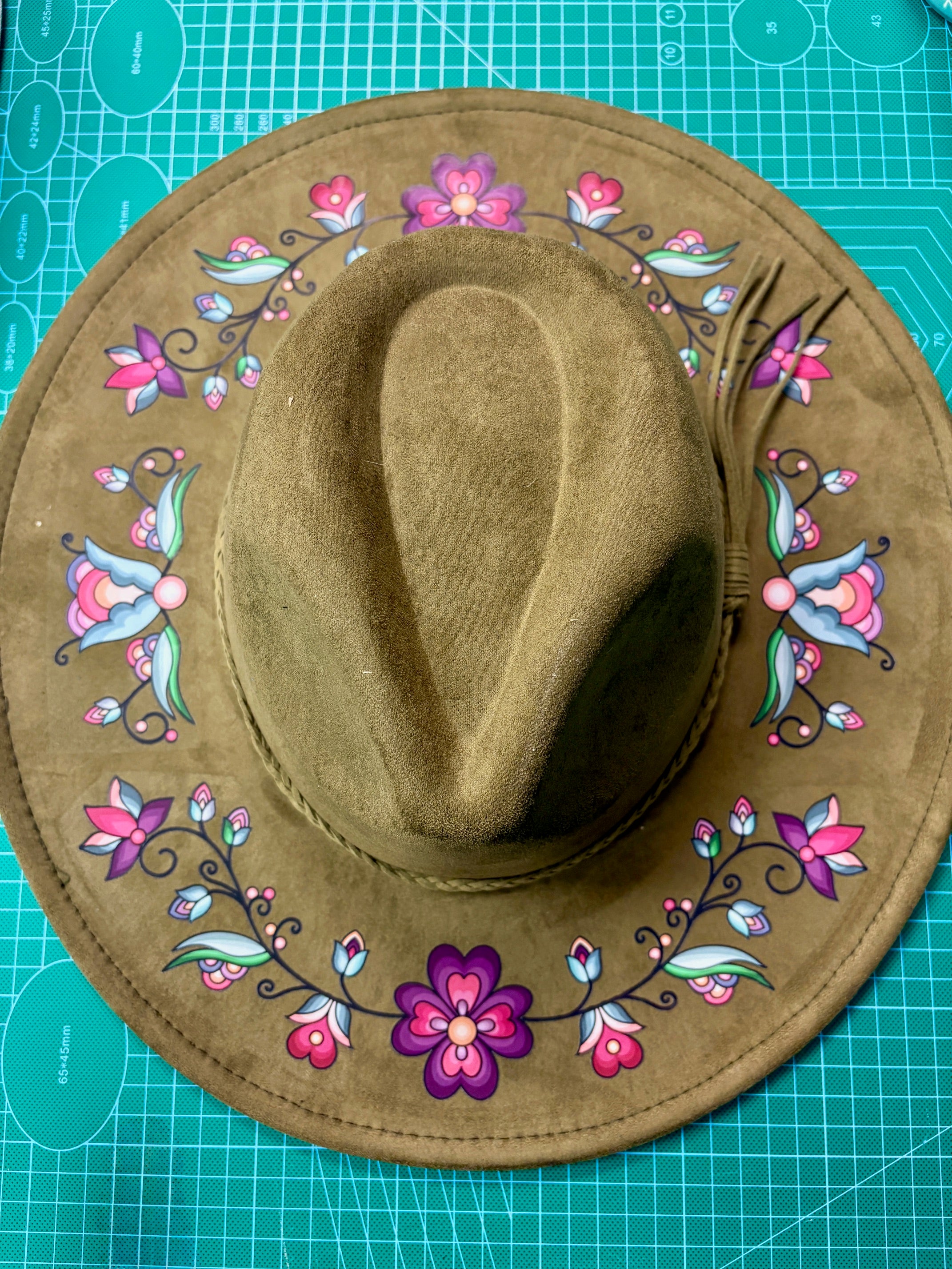 Amber Evening Garland Forest Fedora Hat