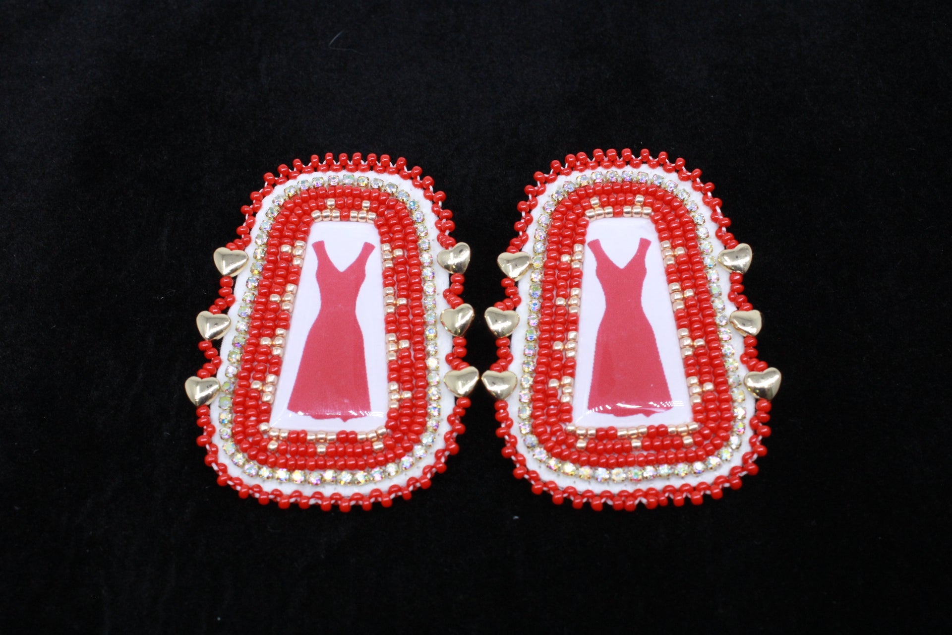 MMIW Red Dress Beaded Earrings