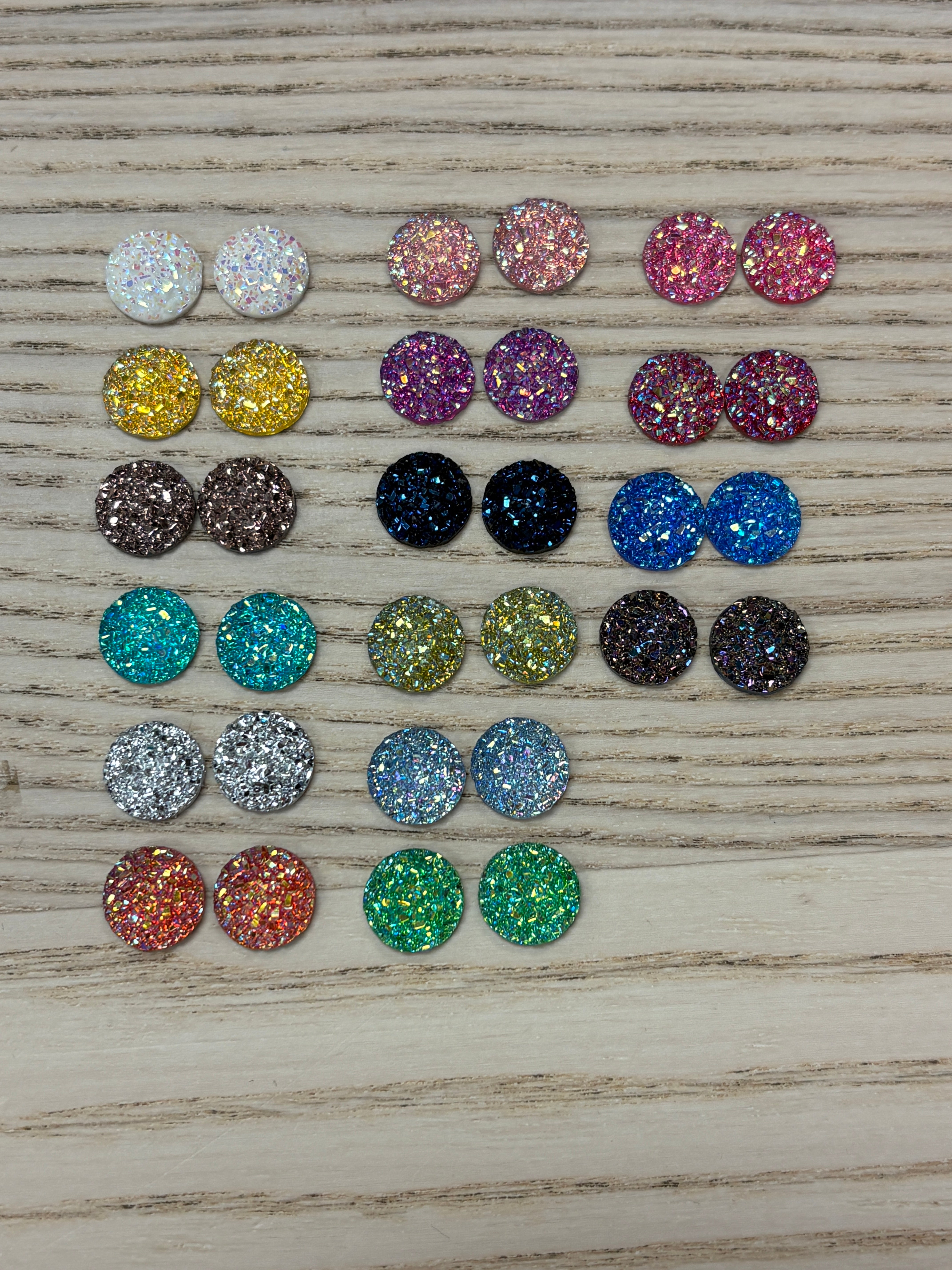 Small Crystal Cabochons Set of 2