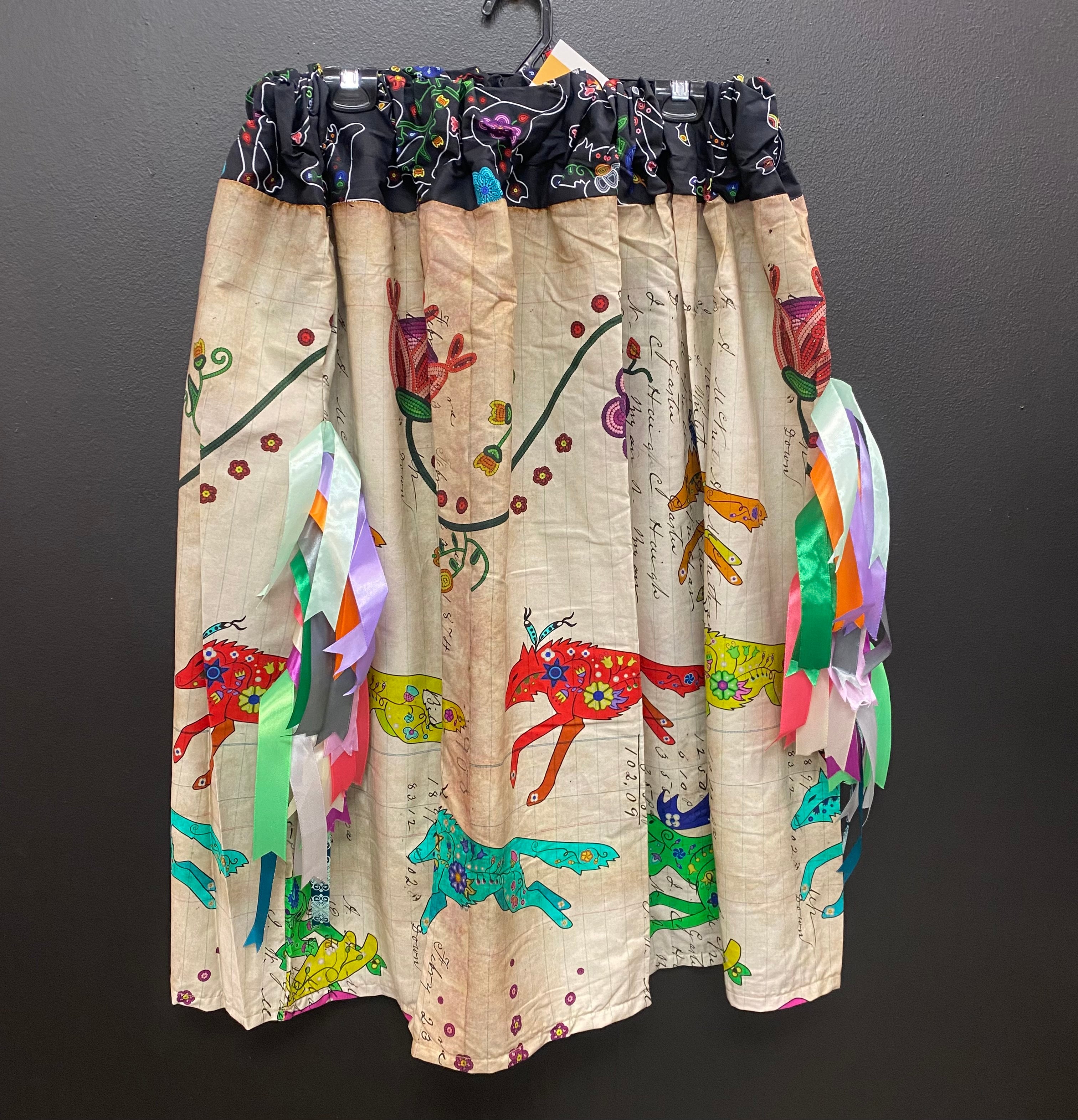 Floral Animals Ribbon Skirt