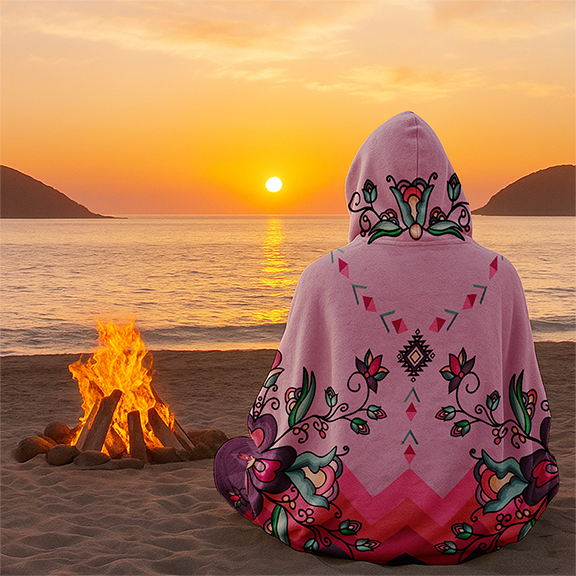 Amber Evening Garland Hooded Blanket