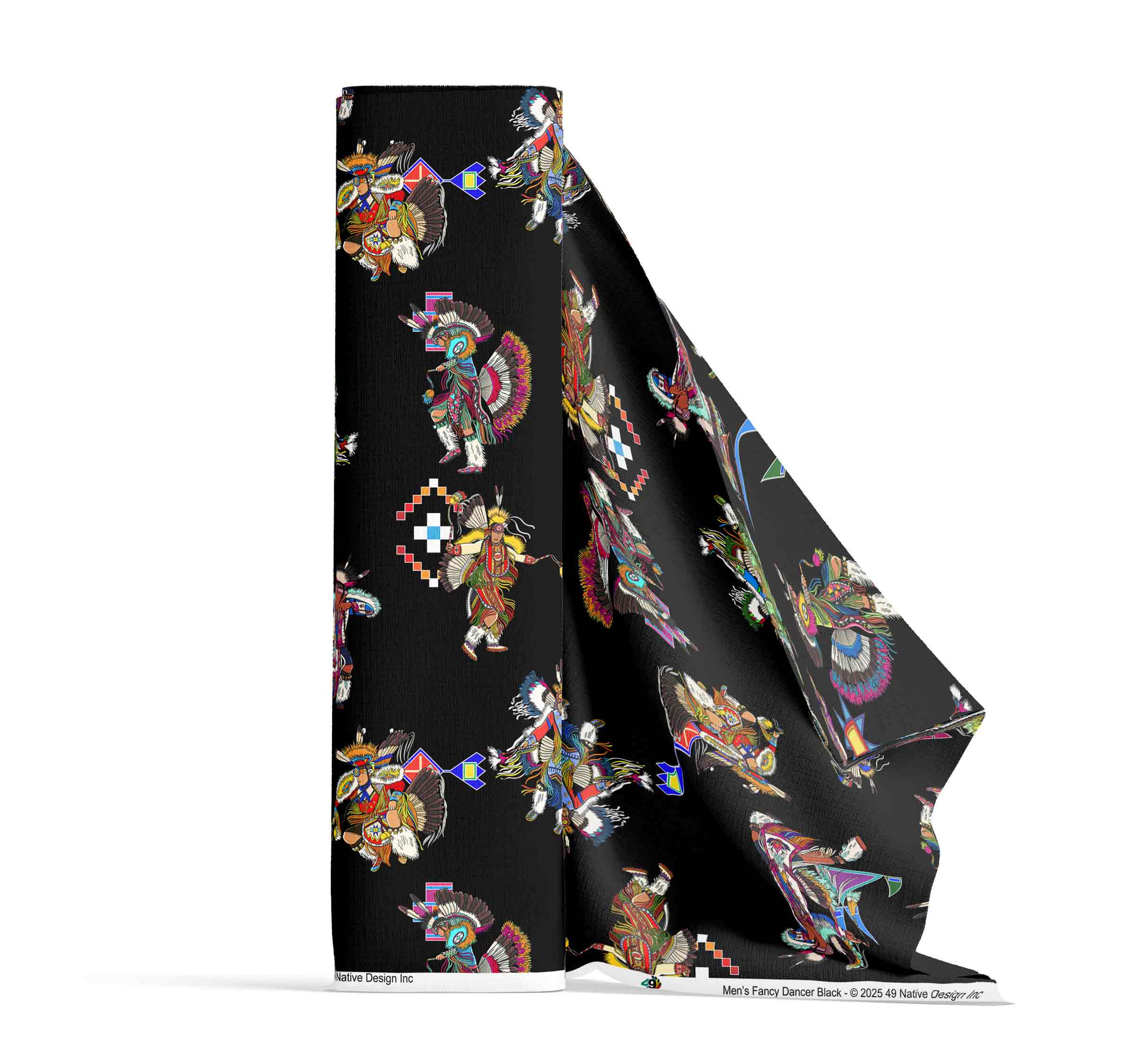 Men's Fancy Dancers Black Large Cotton Poplin