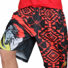 Red and Black Geometric Nativo Athletic Shorts