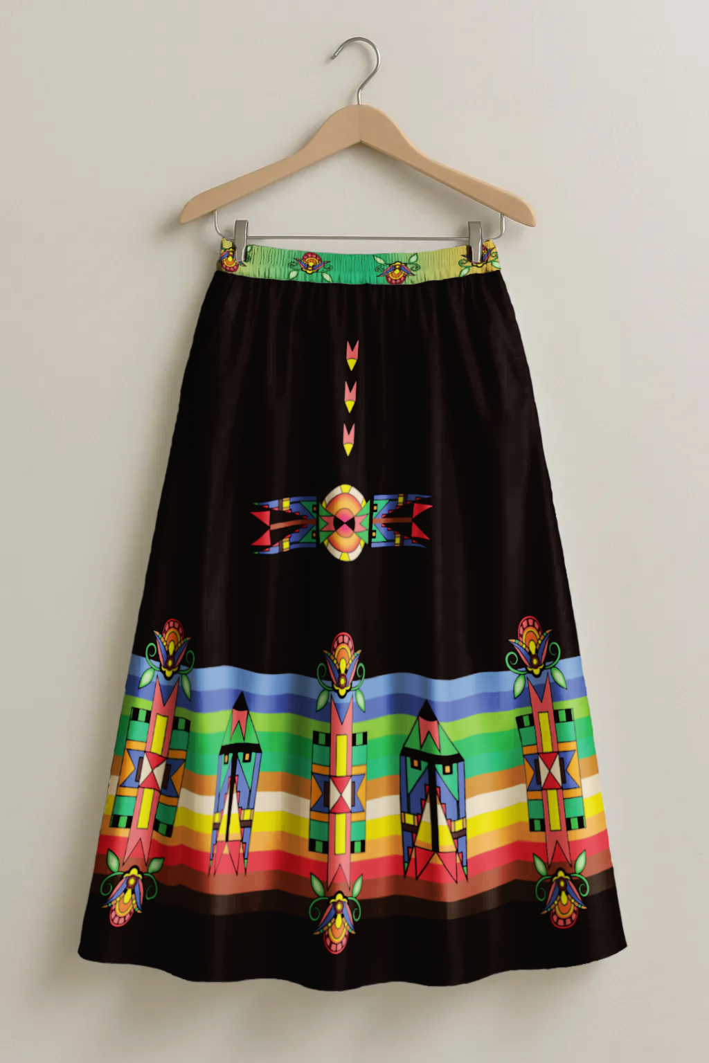 Spirit Blossom Harmony Geometric Skirt