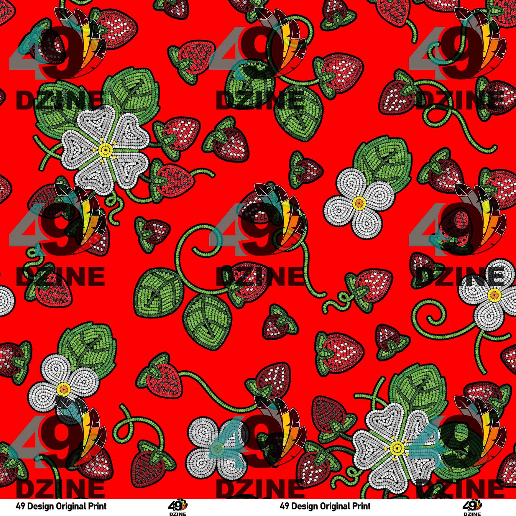 Strawberry Dreams Cotton Fabric by the Yard