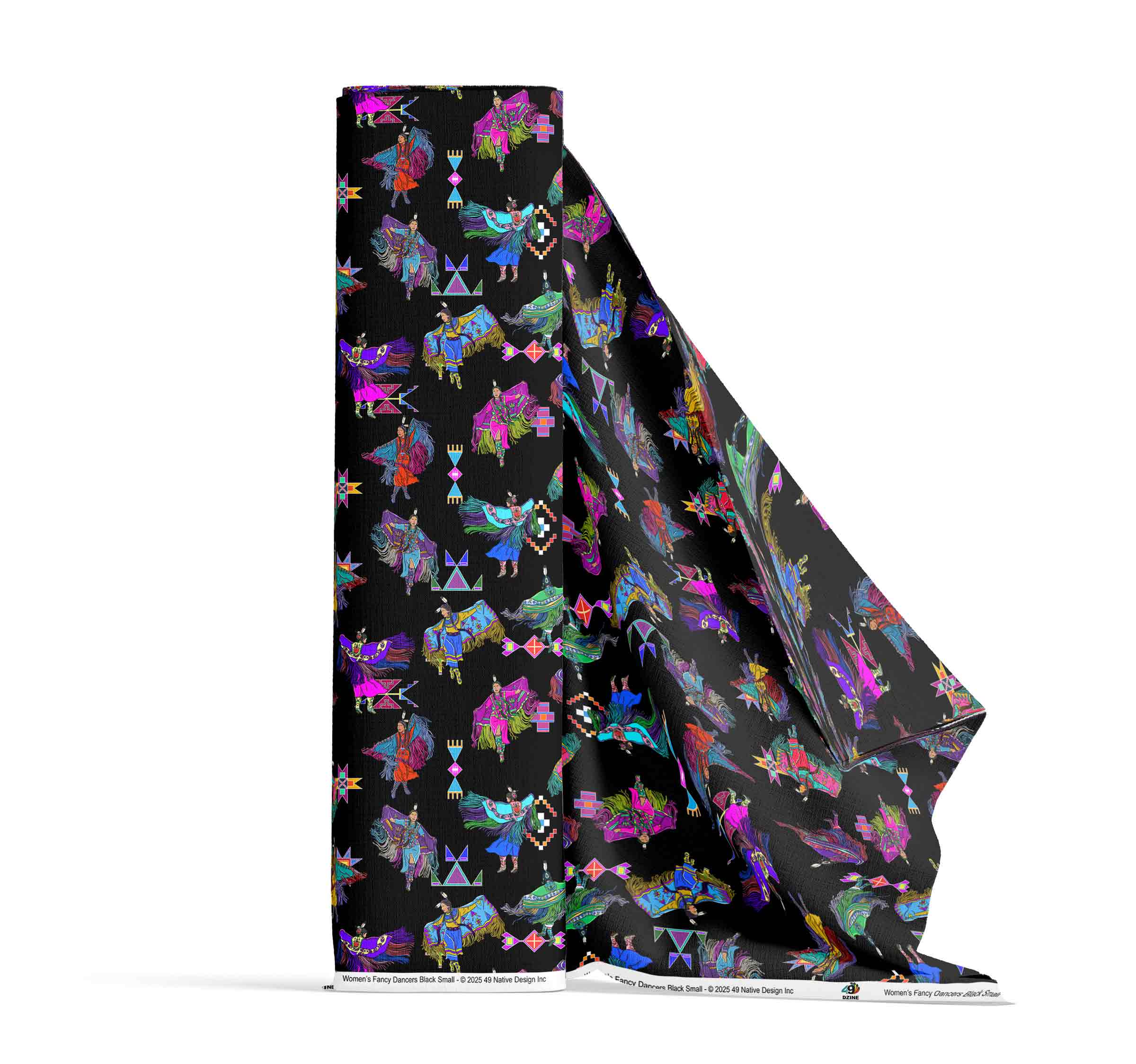 Women's Fancy Dancers Black Small Cotton Poplin