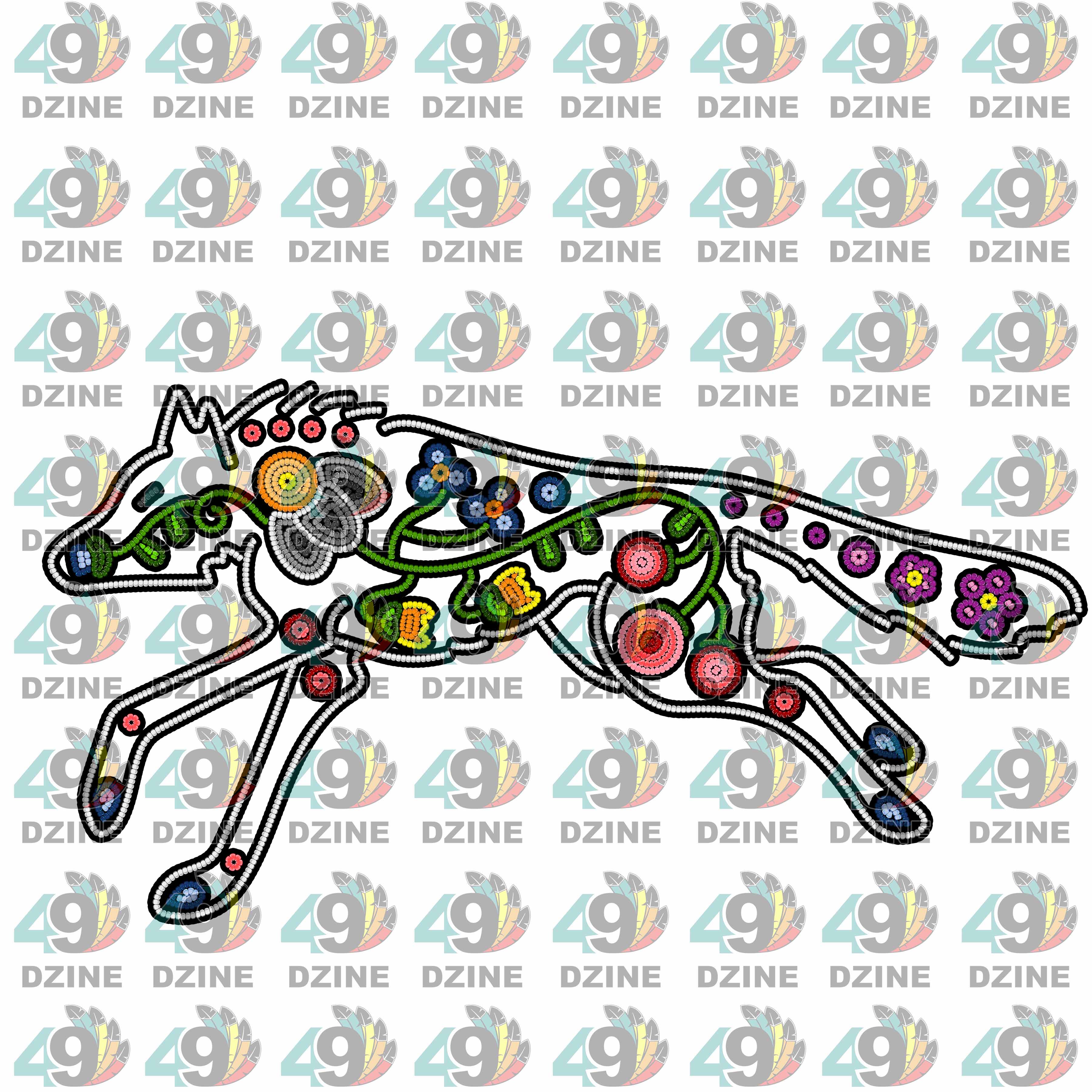 14-inch Floral Ledger Transfer