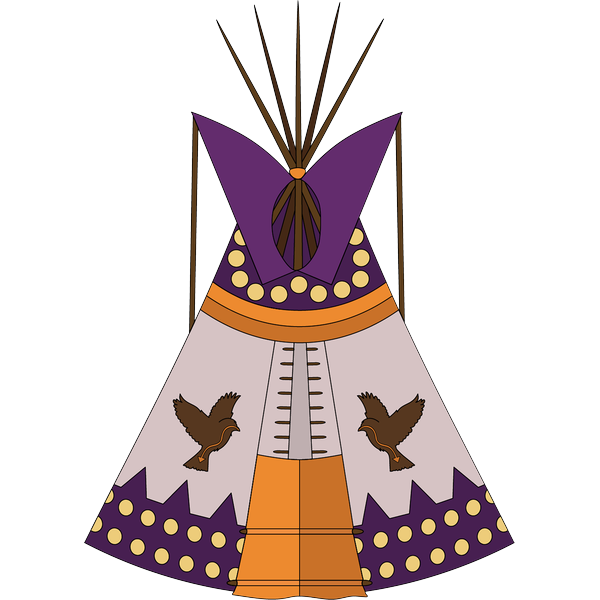Teepee Eagle 2inch by 2inch Vinyl Sticker